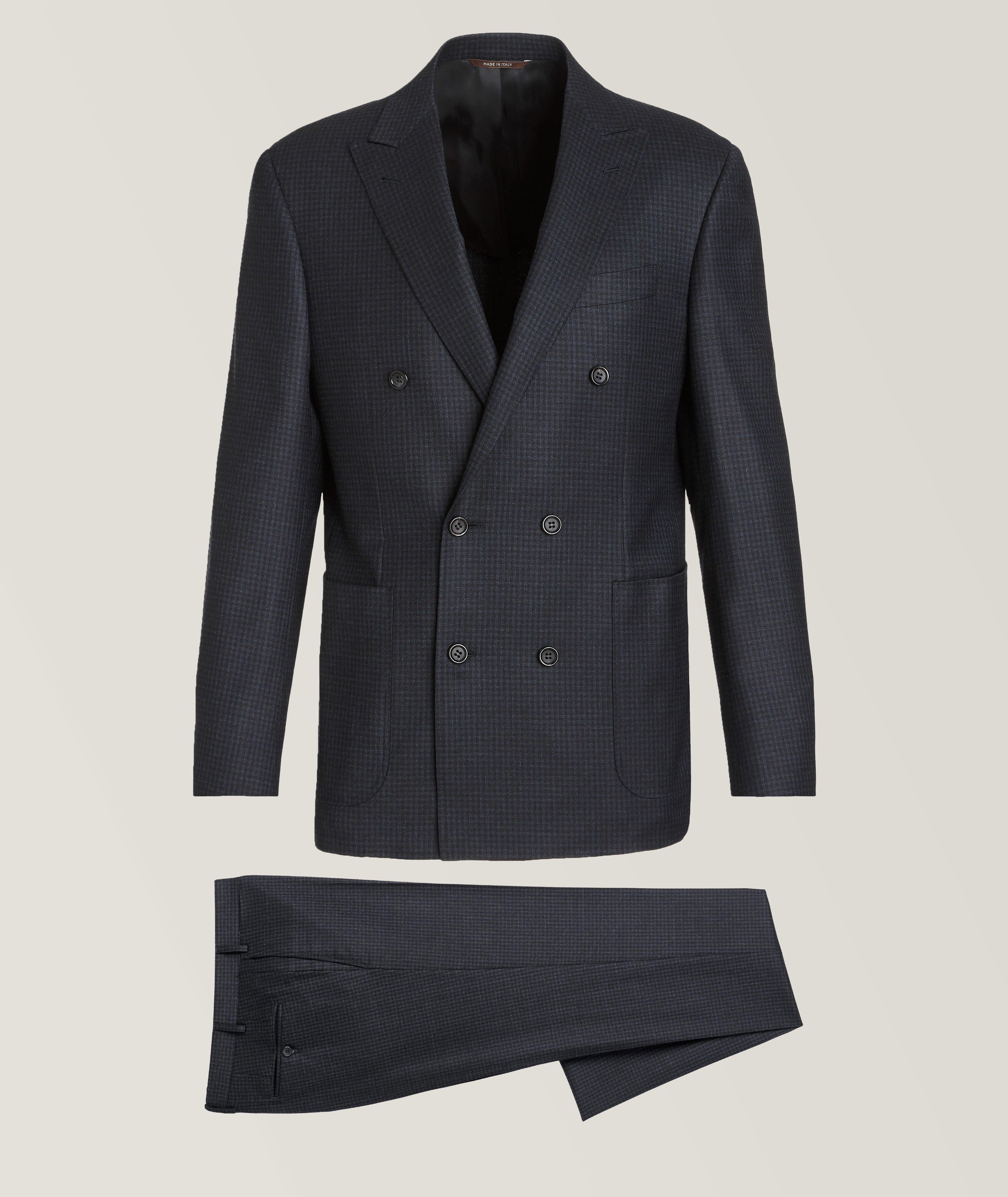 Kei Natural Comfort Check Stretch-Wool Suit  image 0