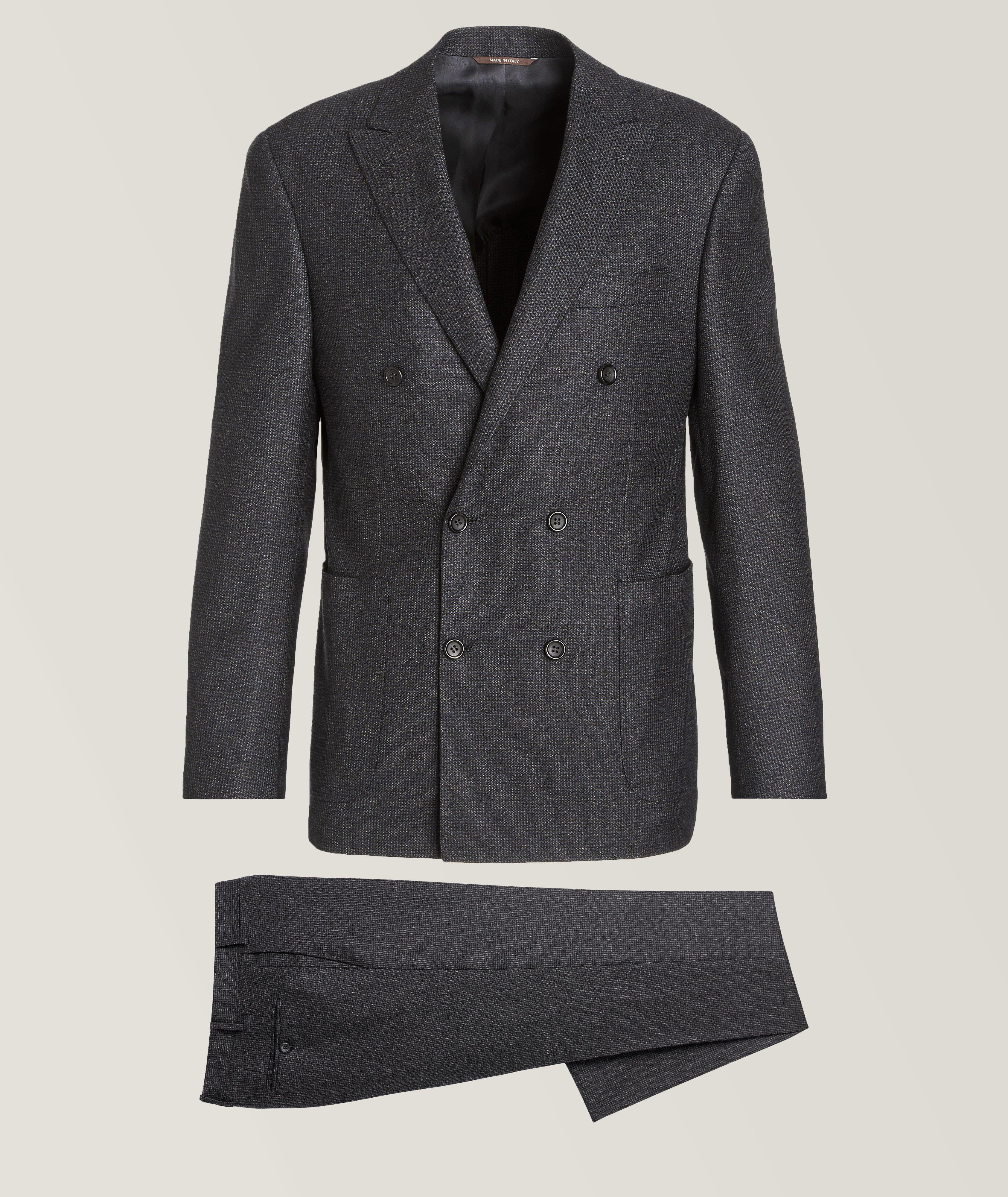 Canali double-breasted wool suit - Grey