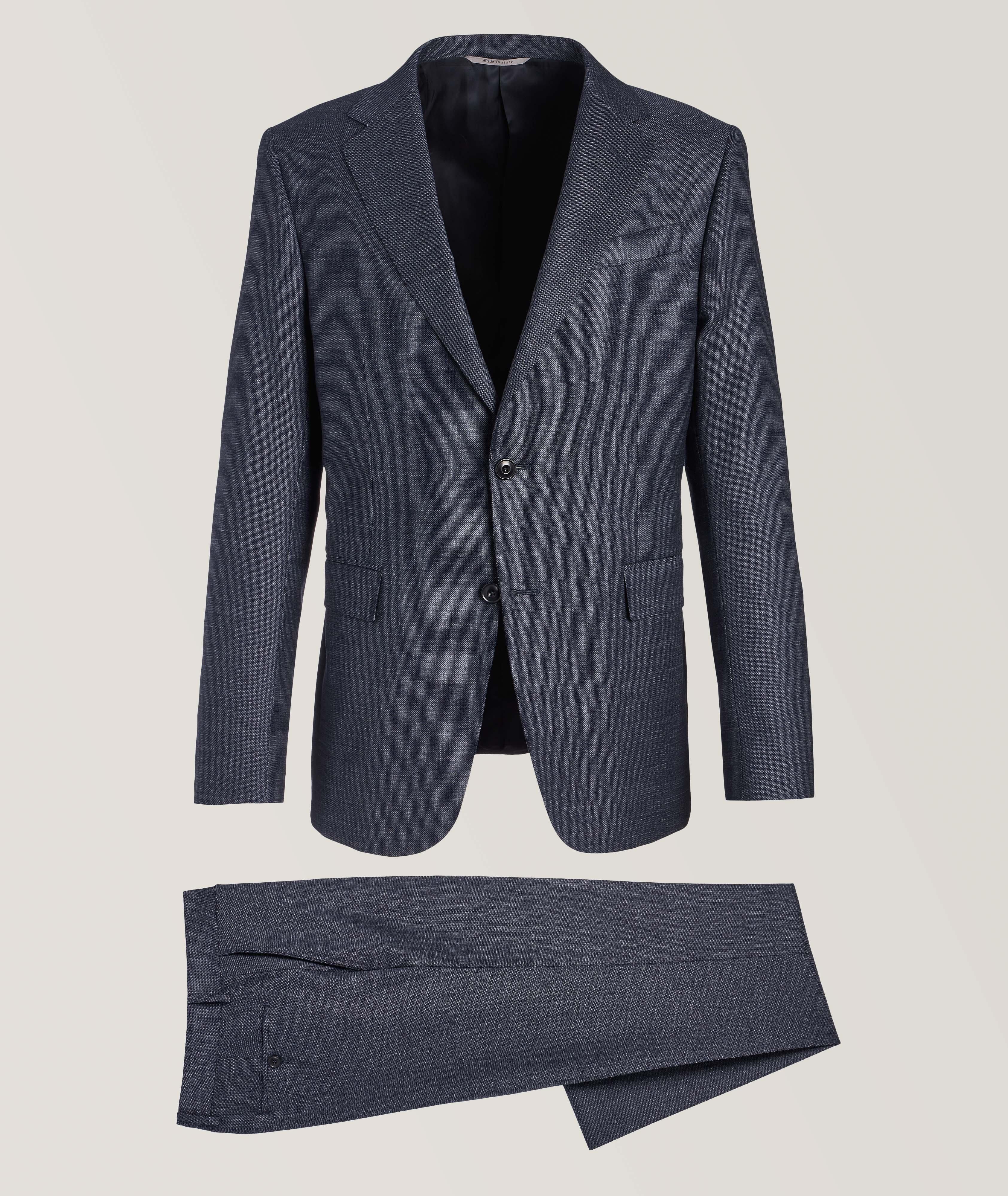 Black Edition Mélange Stretch-Wool Suit image 0