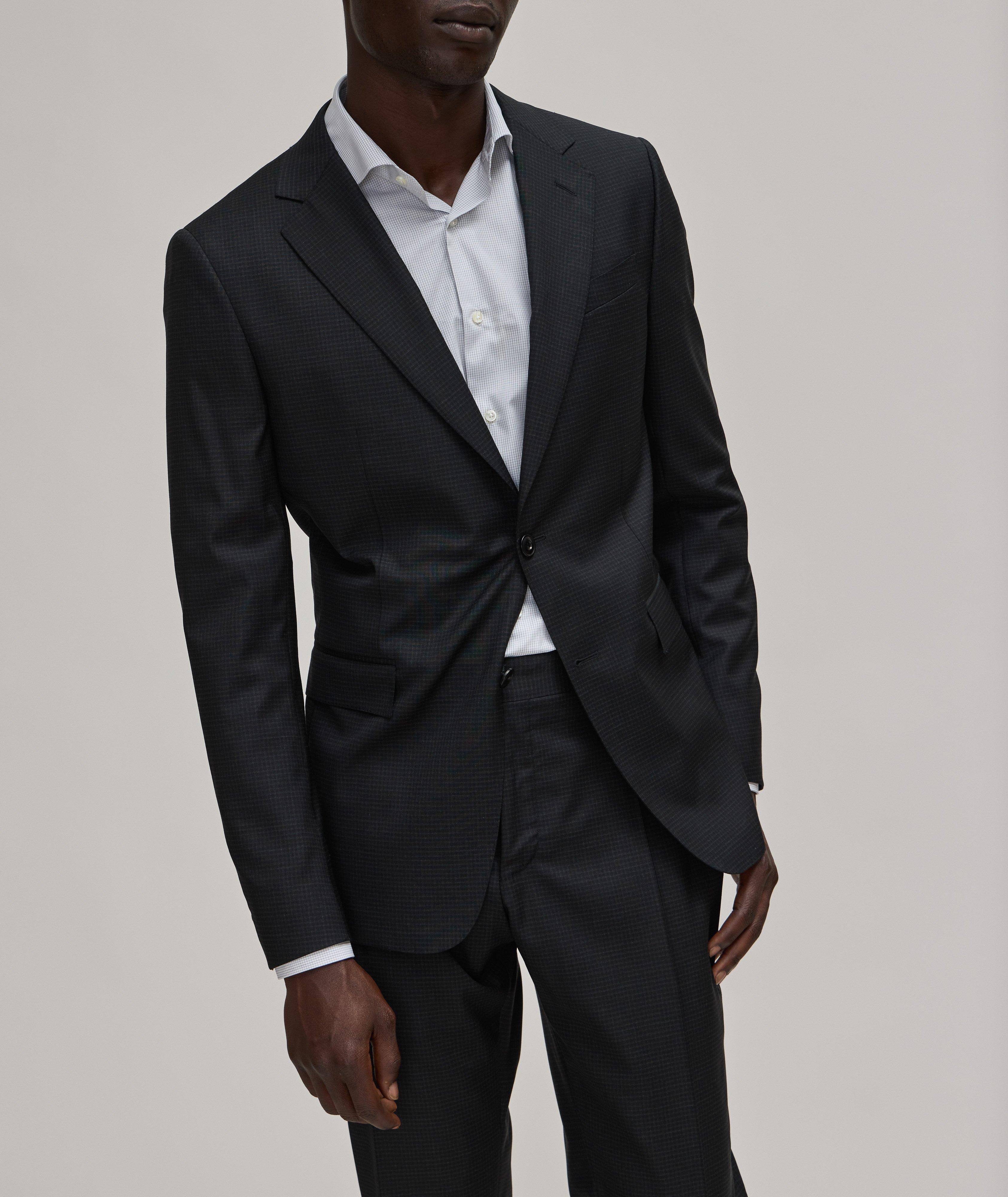 Black Edition Miniature Check Stretch-Wool Suit image 1