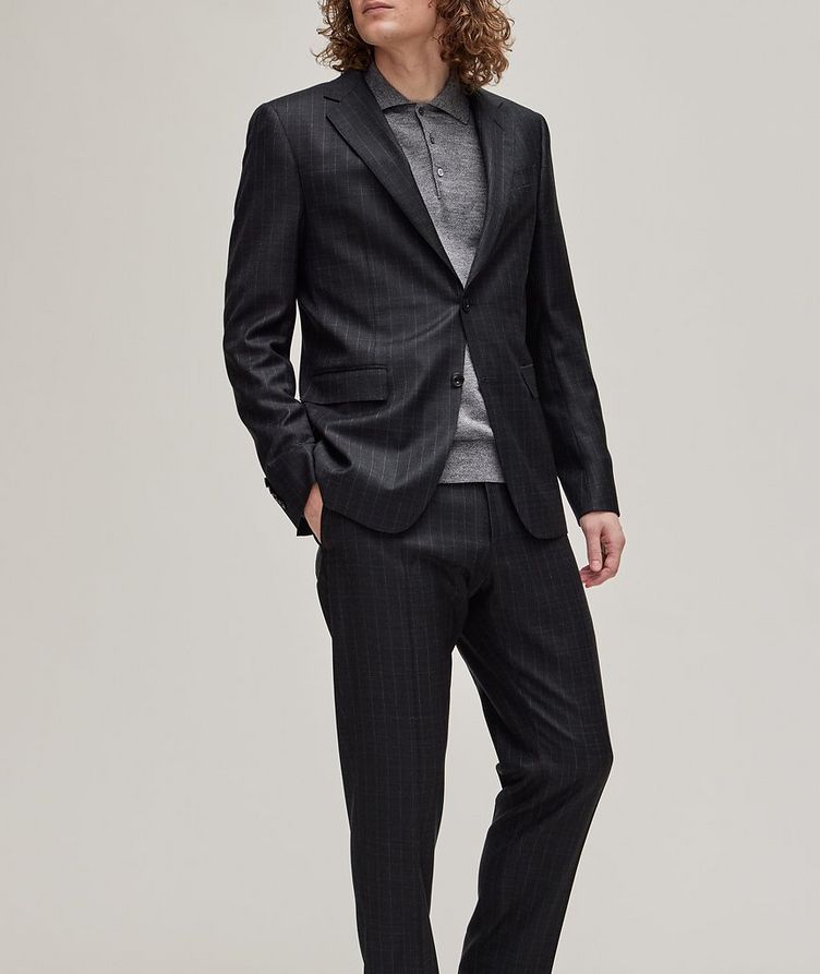 Black Edition Striped Stretch-Wool Suit image 1