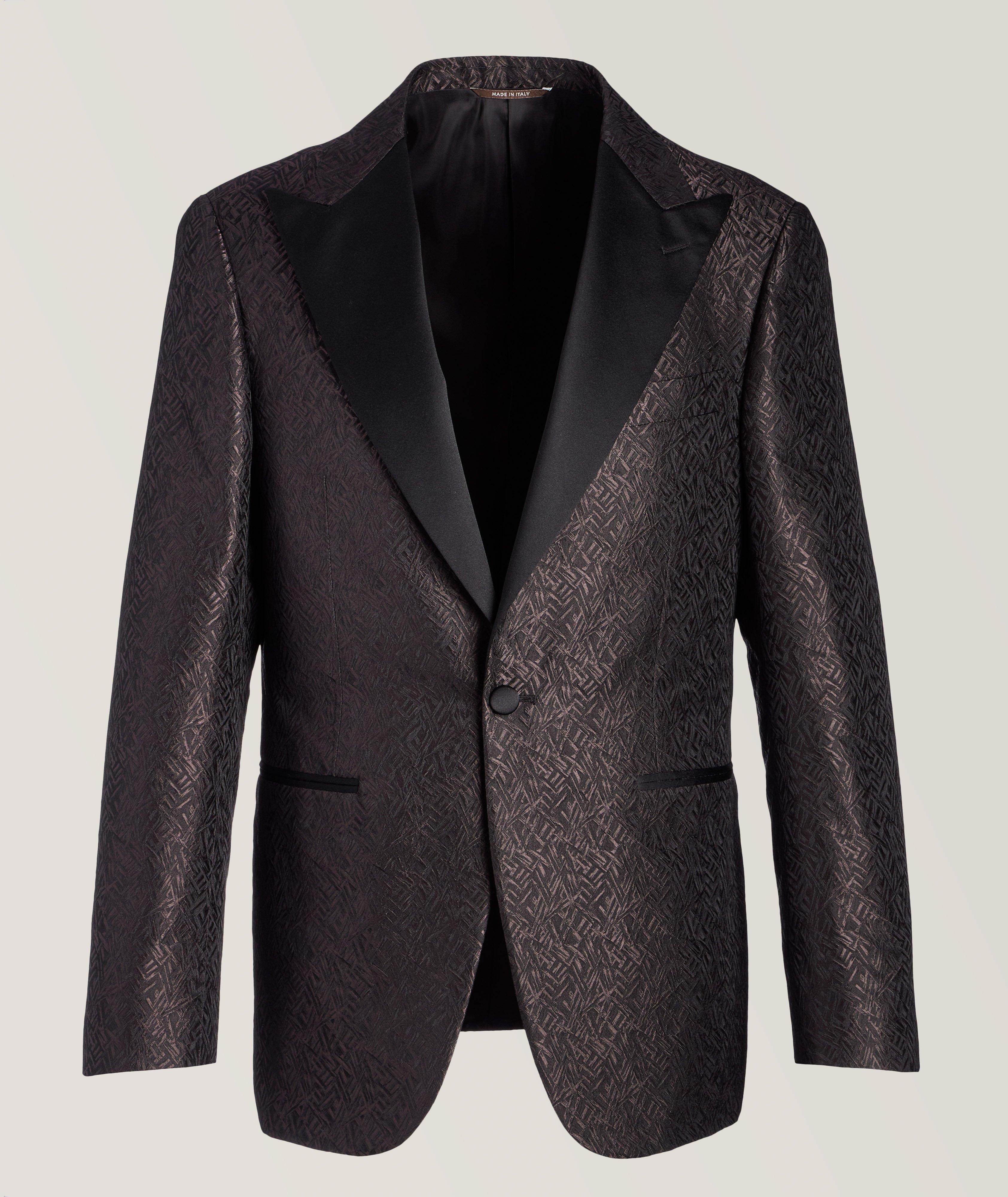 Canali Pura Seta Novelty Tuxedo Jacket