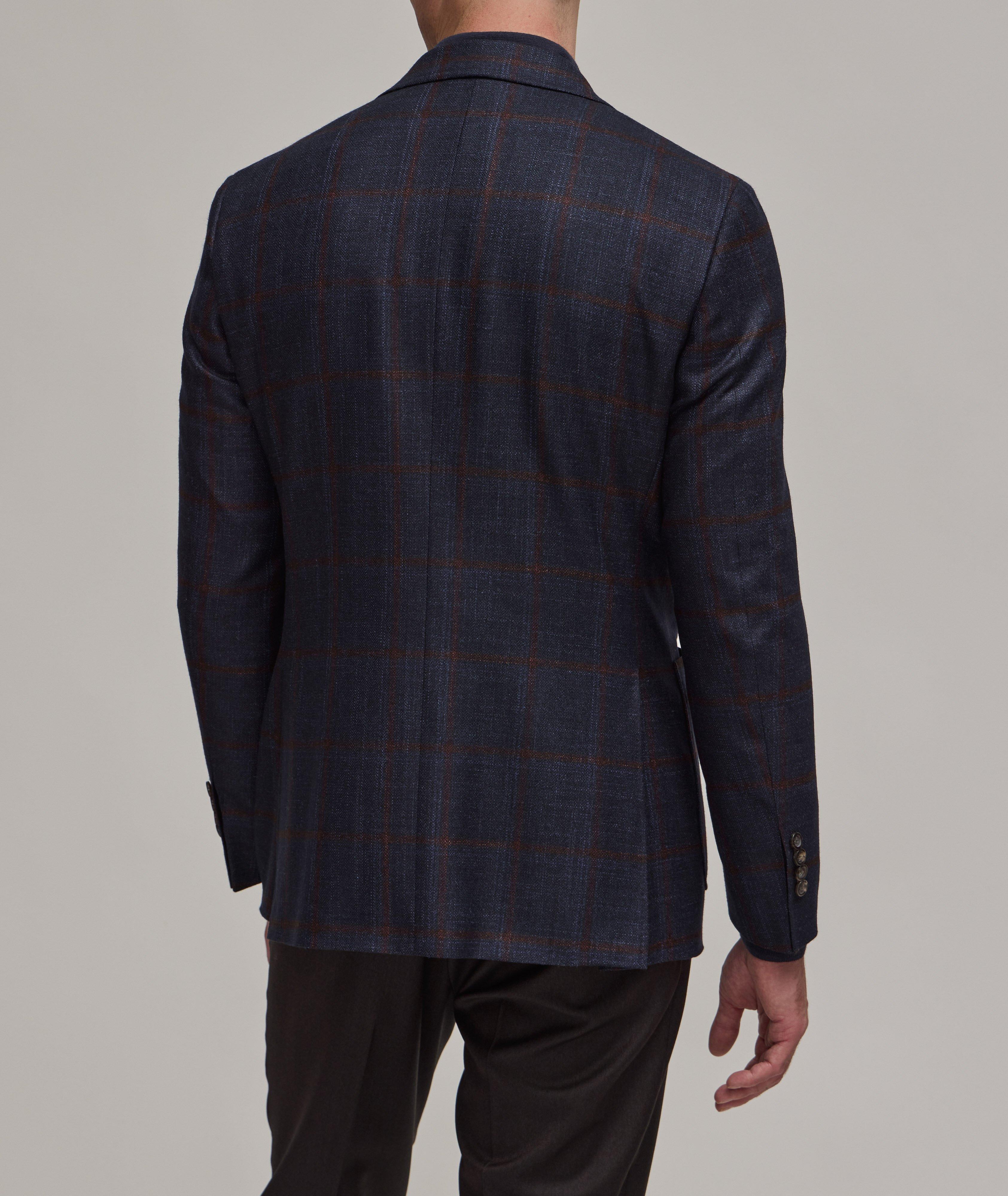 Kei Wool, Silk & Cashmere Windowpane Check Sport Jacket image 2