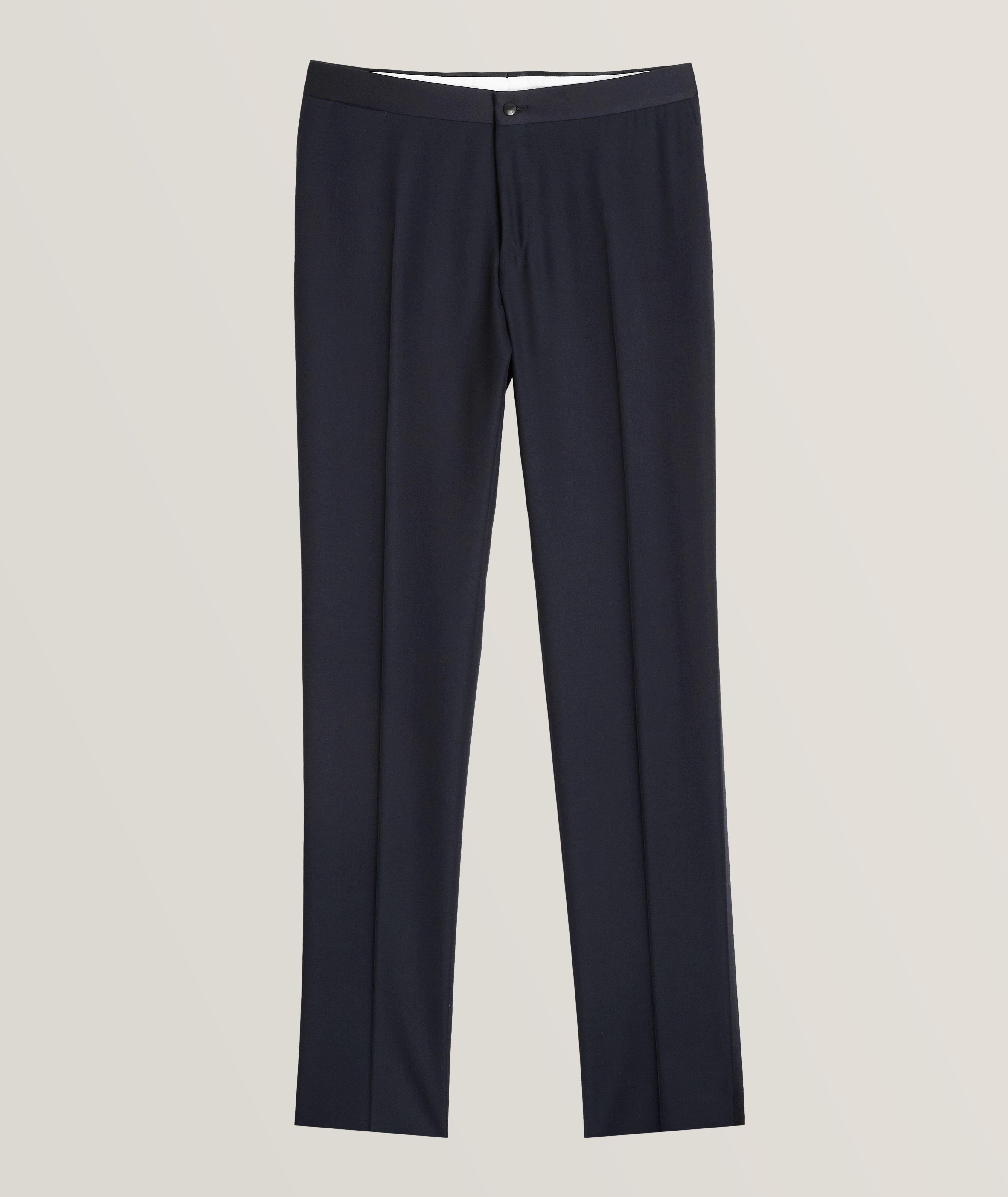 Satin Stripe Wool Formal Pants image 0