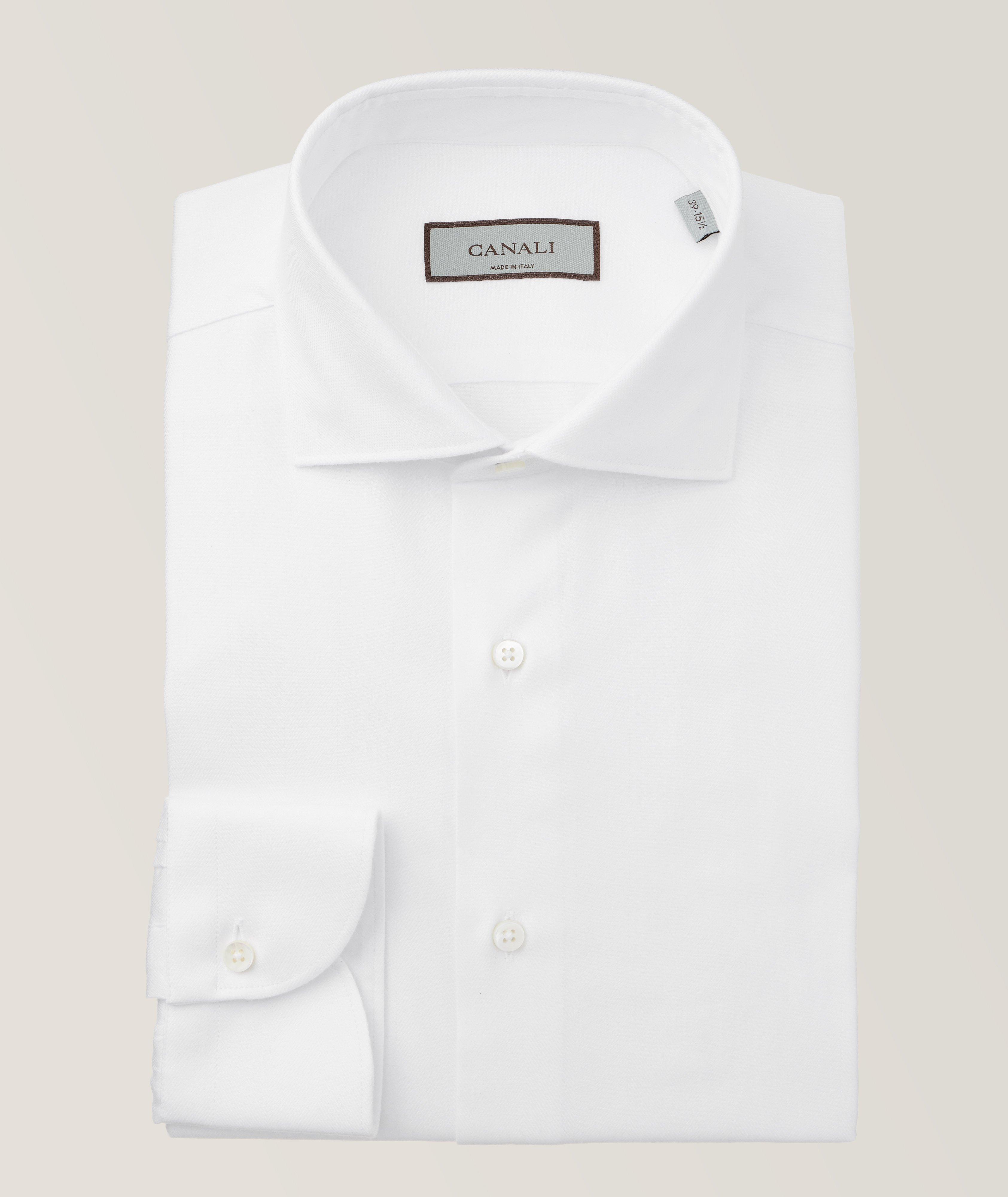 Canali Chemise habillée en coton de coupe amincie