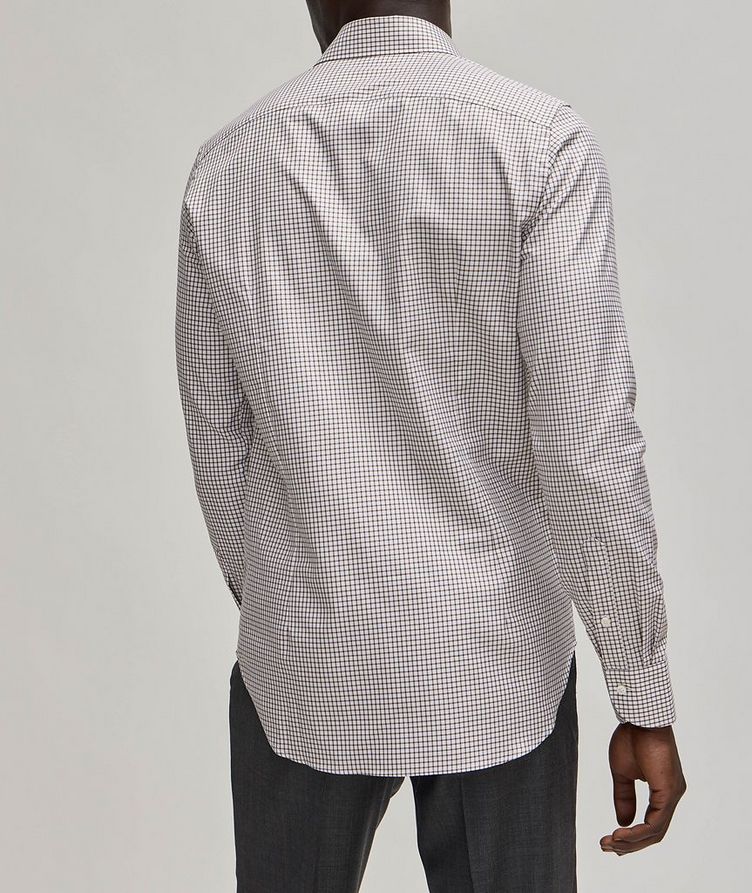 Slim-Fit Micro-Check Dress Shirt image 2
