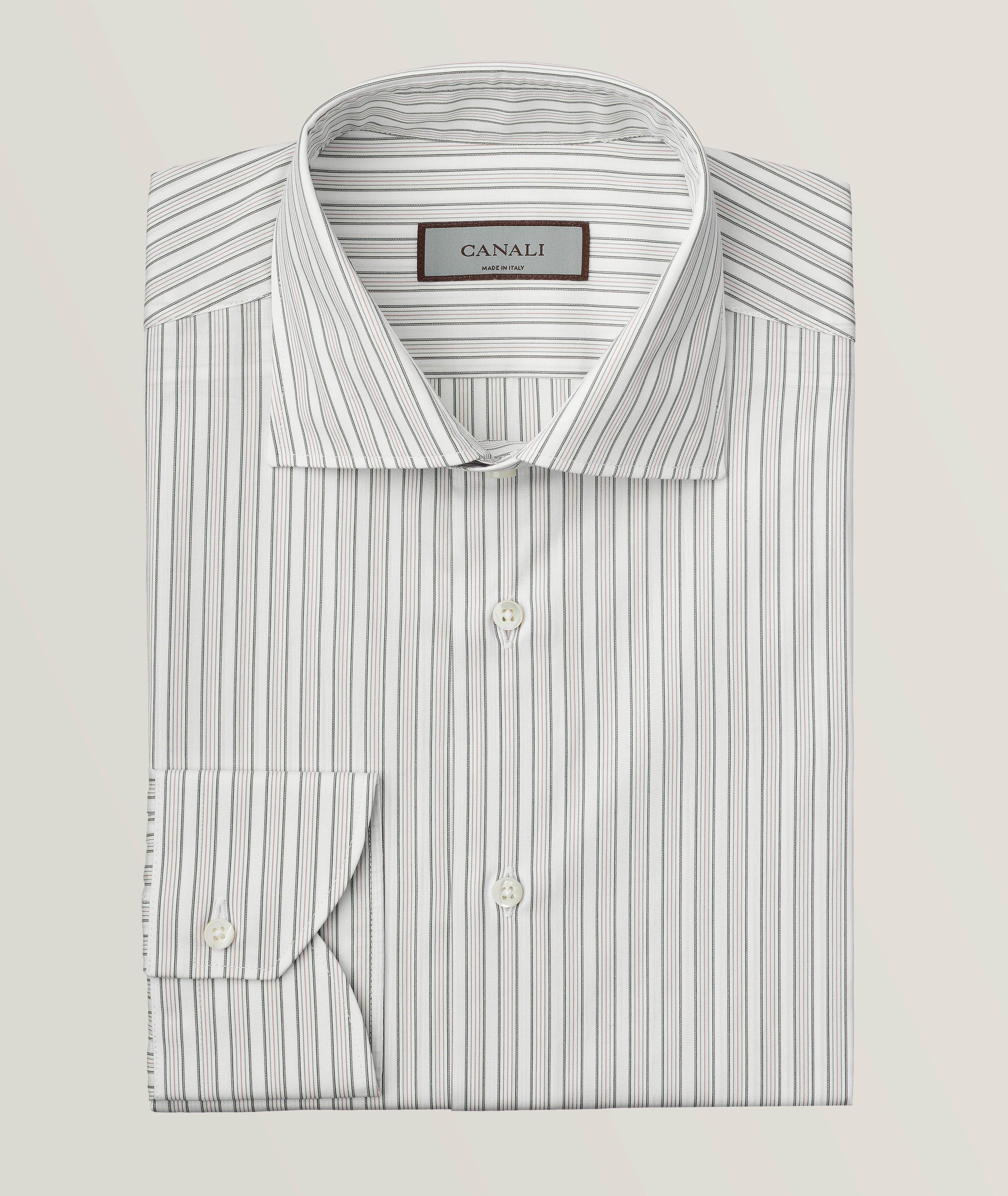 Canali Regular-Fit Wide Striped Dress Shirt