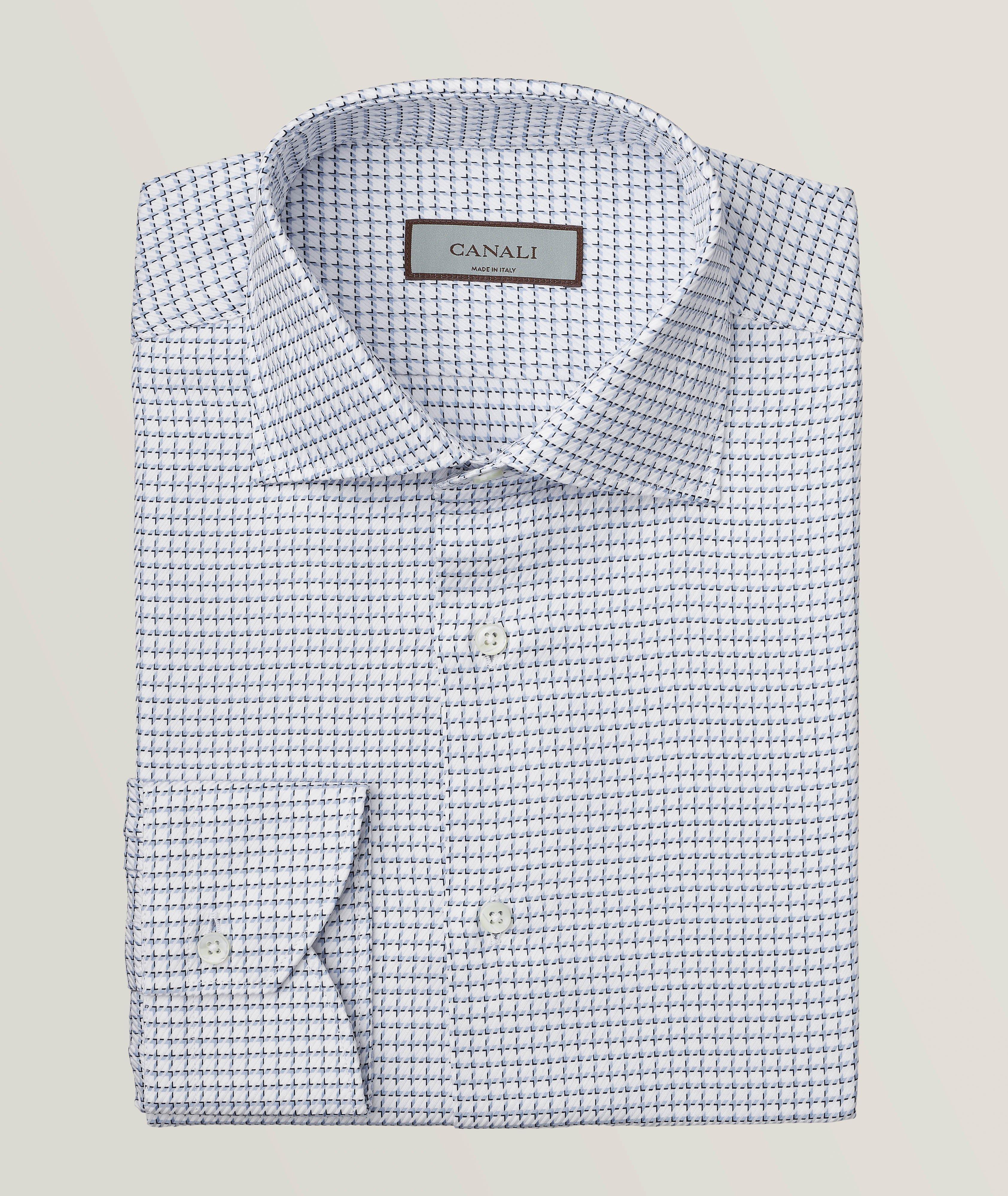 Regular-Fit Houndstooth Dress Shirt image 0