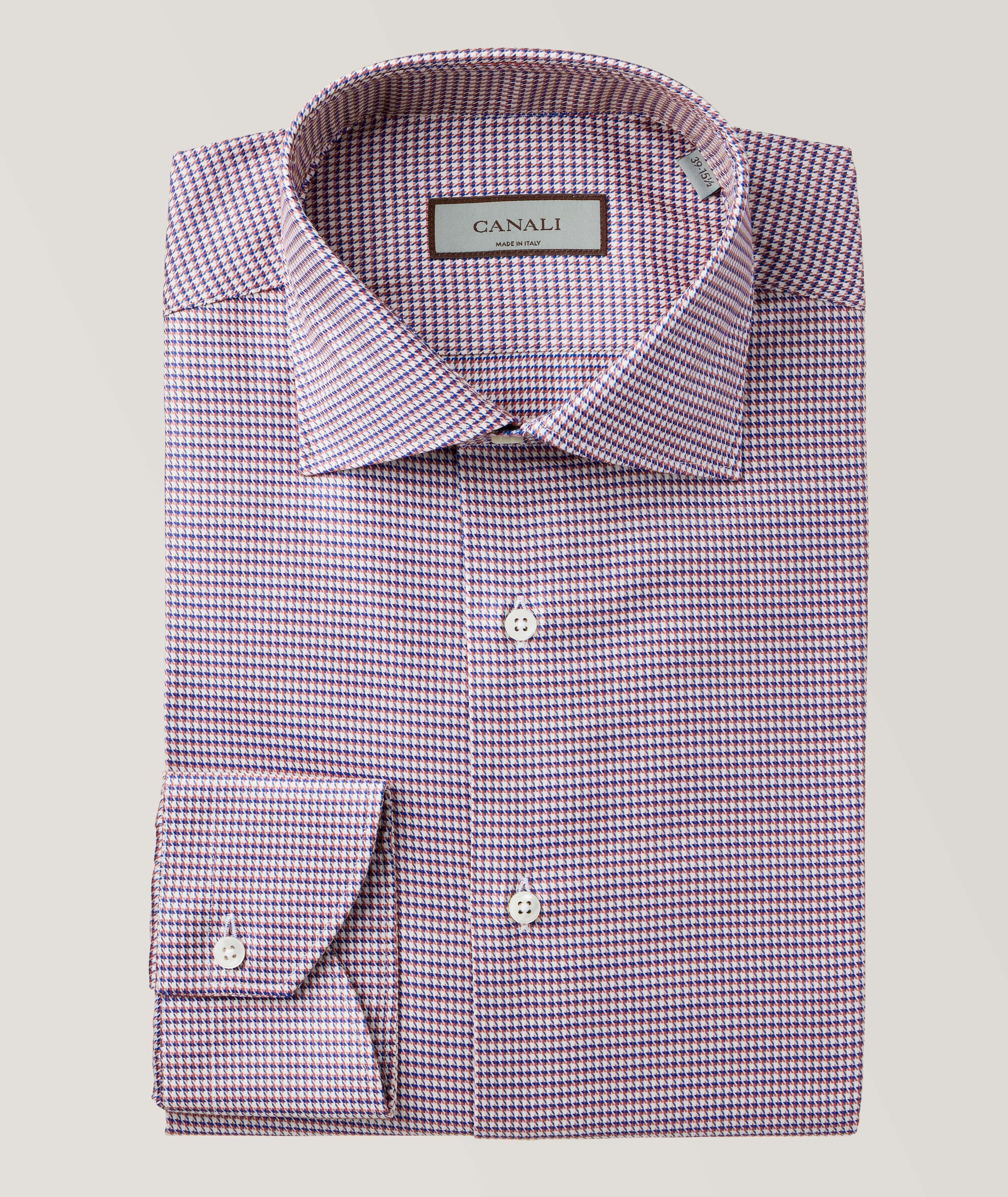 Contemporary-Fit Neat Houndstooth Dress Shirt image 0