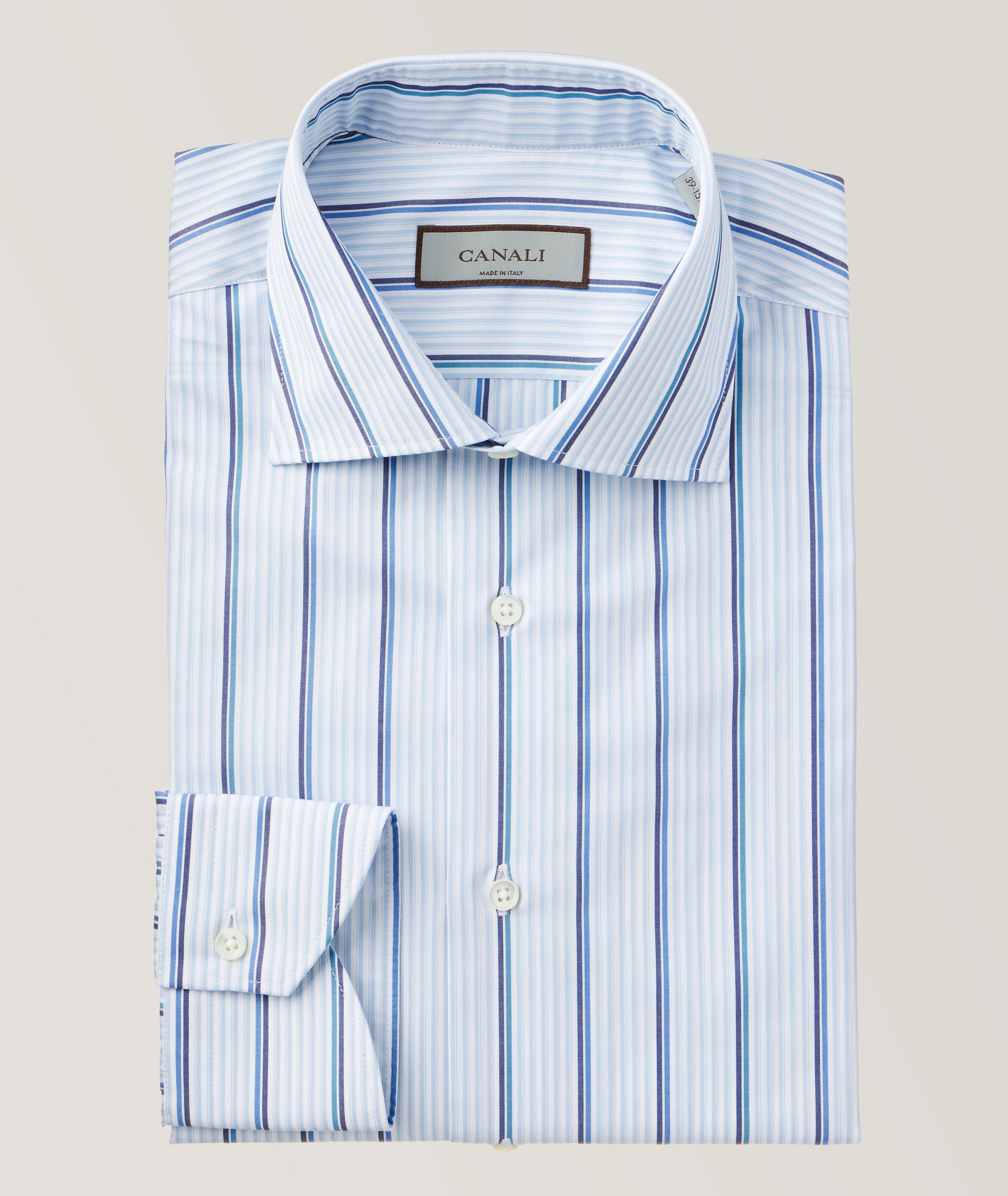 Contemporary-Fit Striped Cotton Dress Shirt image 0