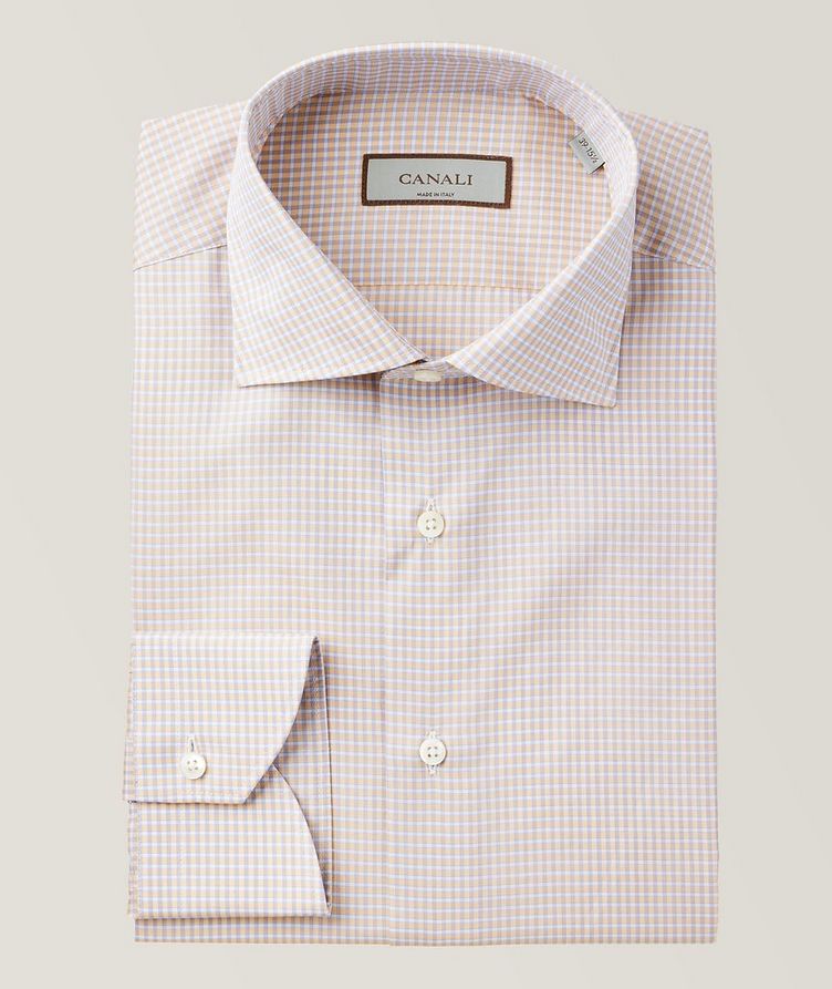Contemporary-Fit Micro Check Pattern Dress Shirt image 0