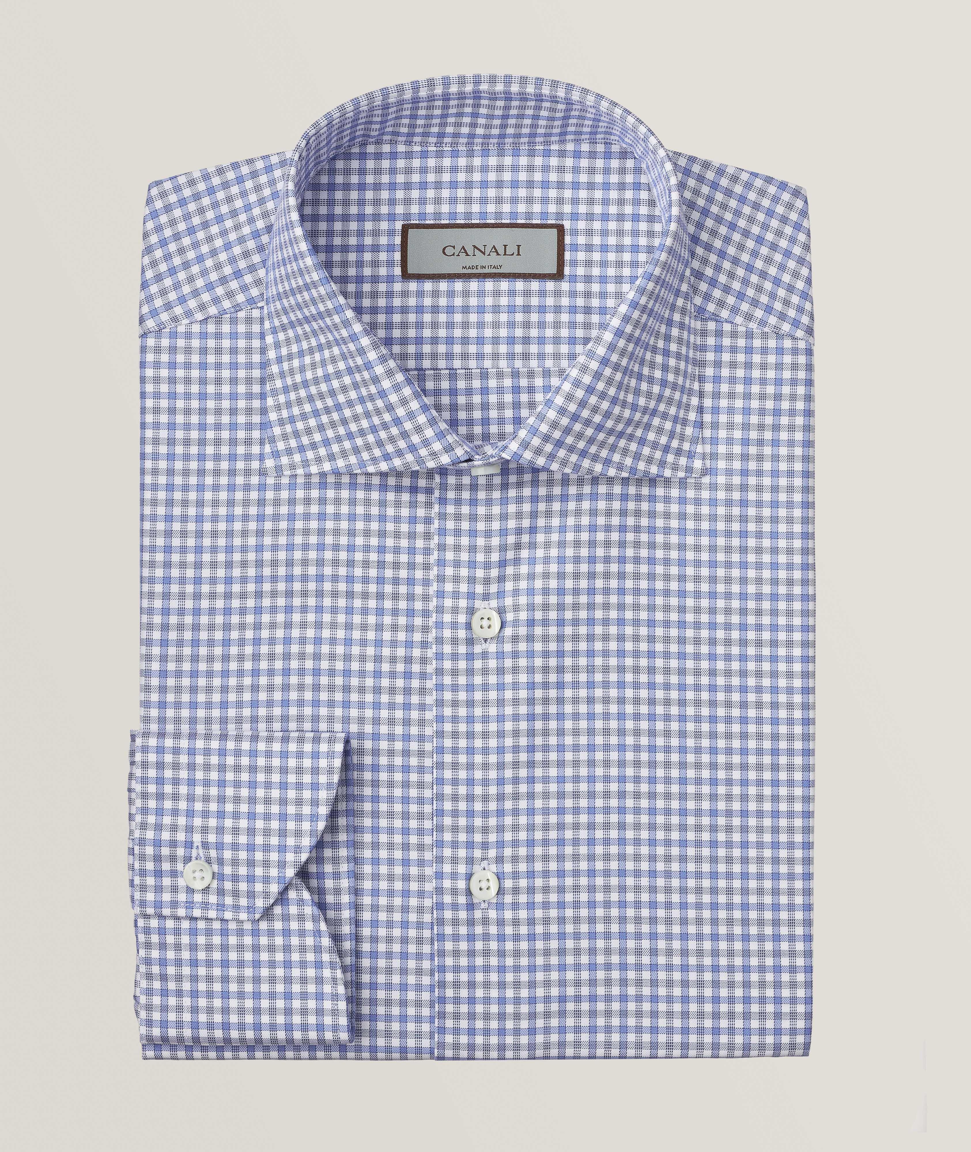 Regular-Fit Checkered Dress Shirt image 0