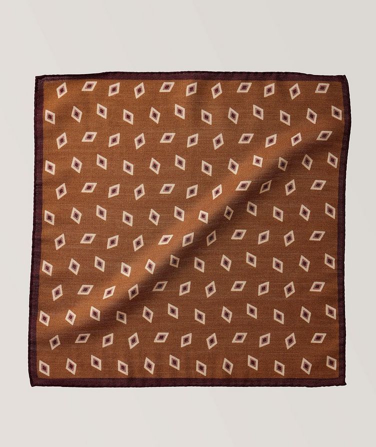 Geometric Wool-Silk Pocket Square image 0