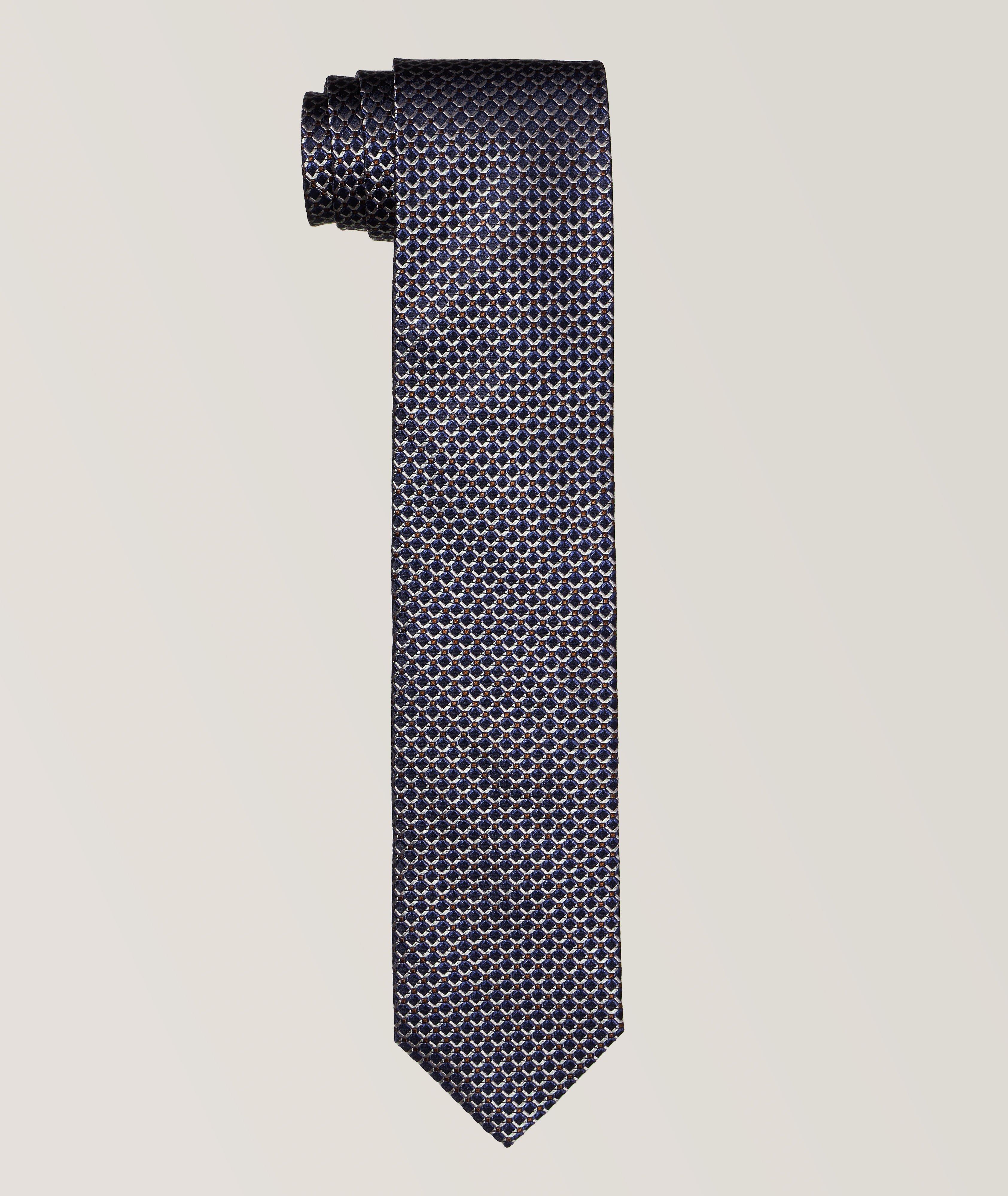 Diamond Pattern Silk Tie image 0