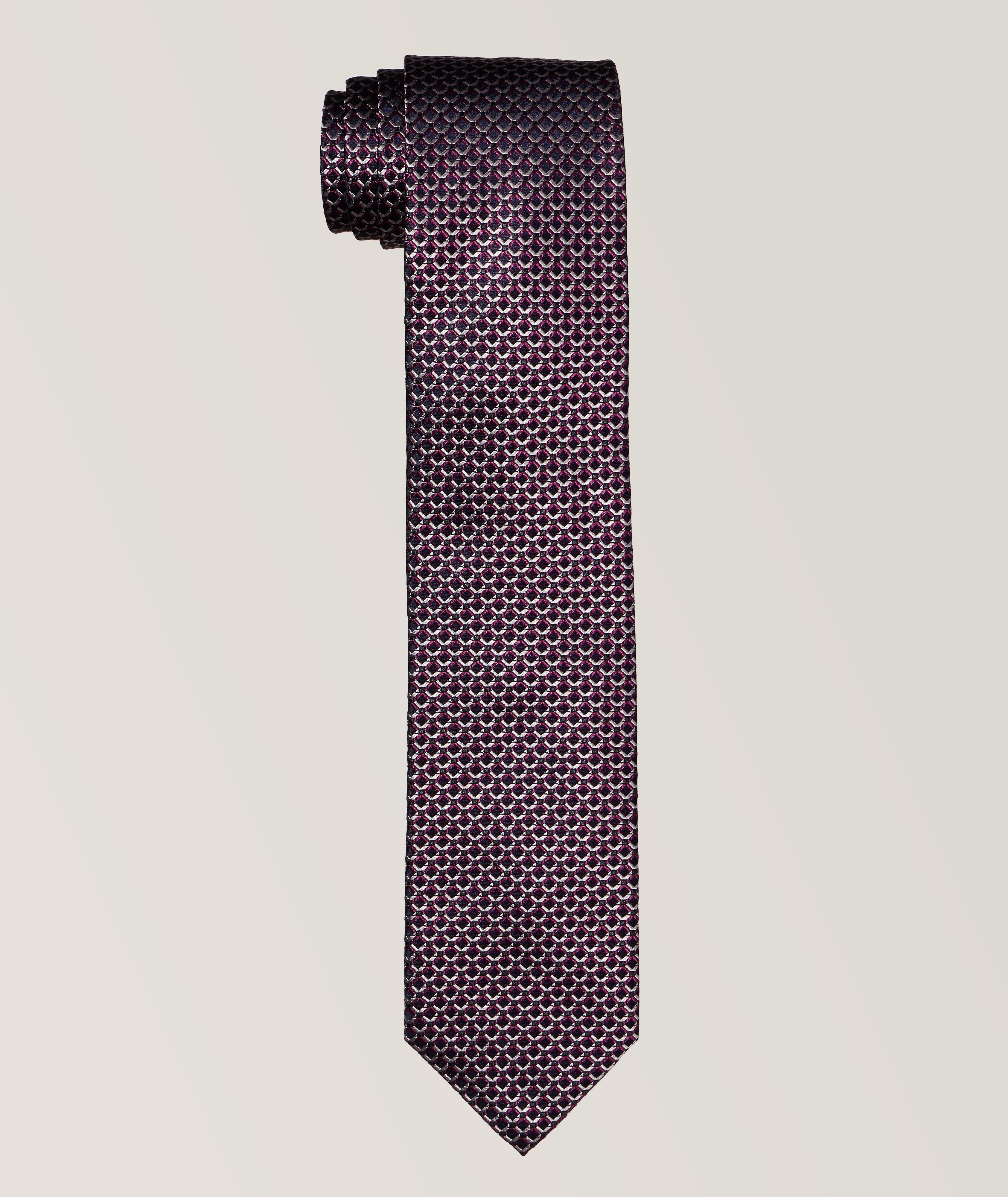 Diamond Pattern Silk Tie image 0