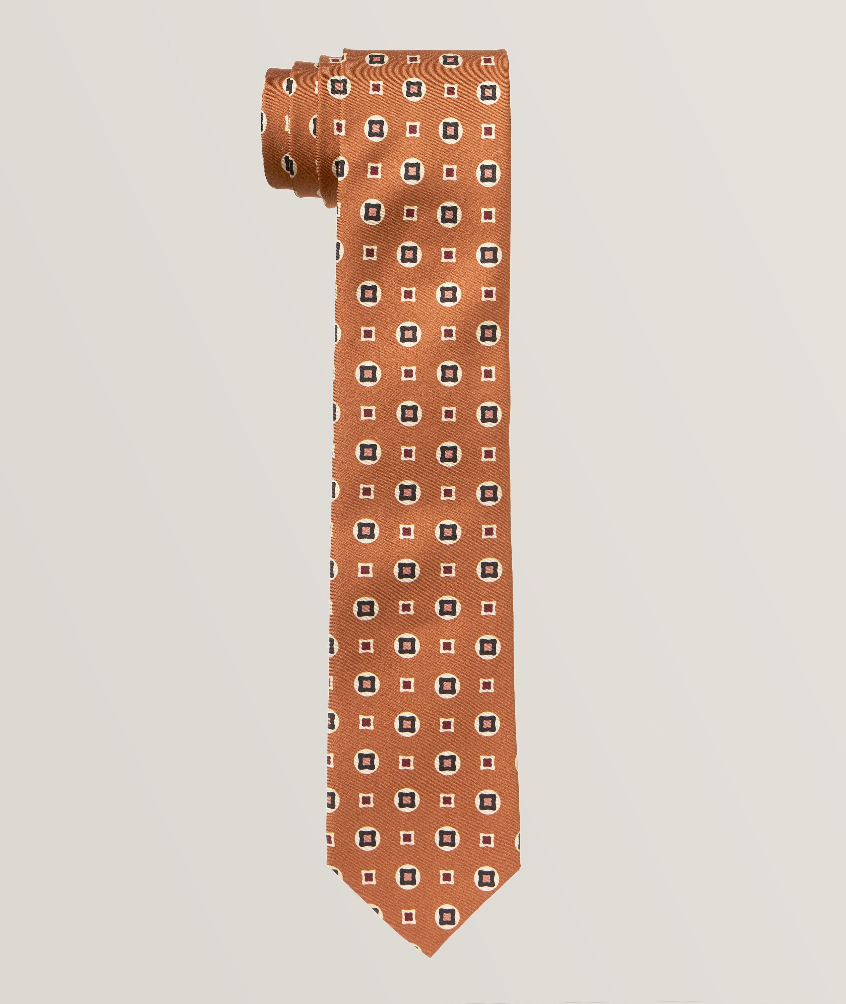 Geometric Medallion Silk Tie image 0