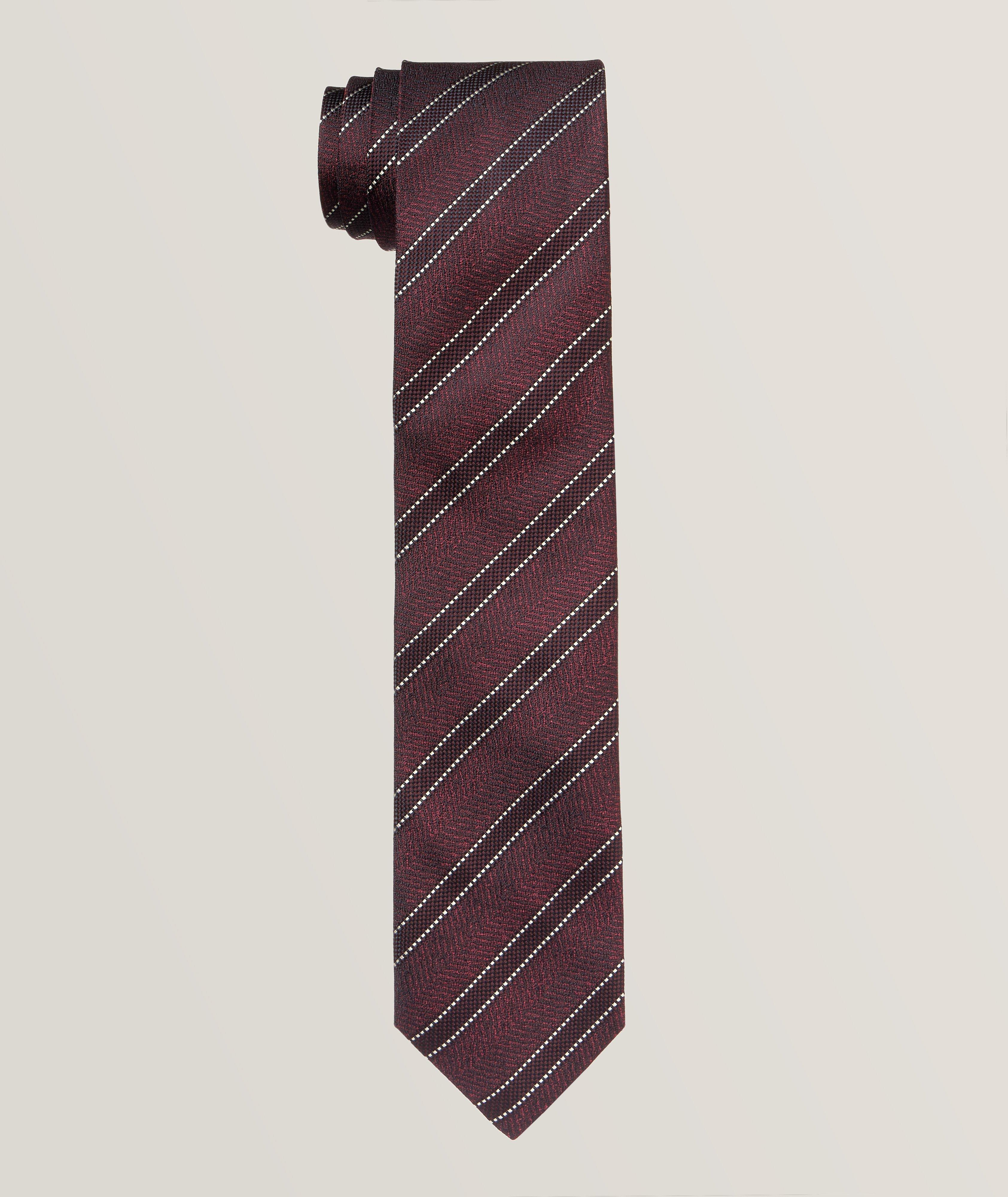 Cravate en soie à rayures image 0