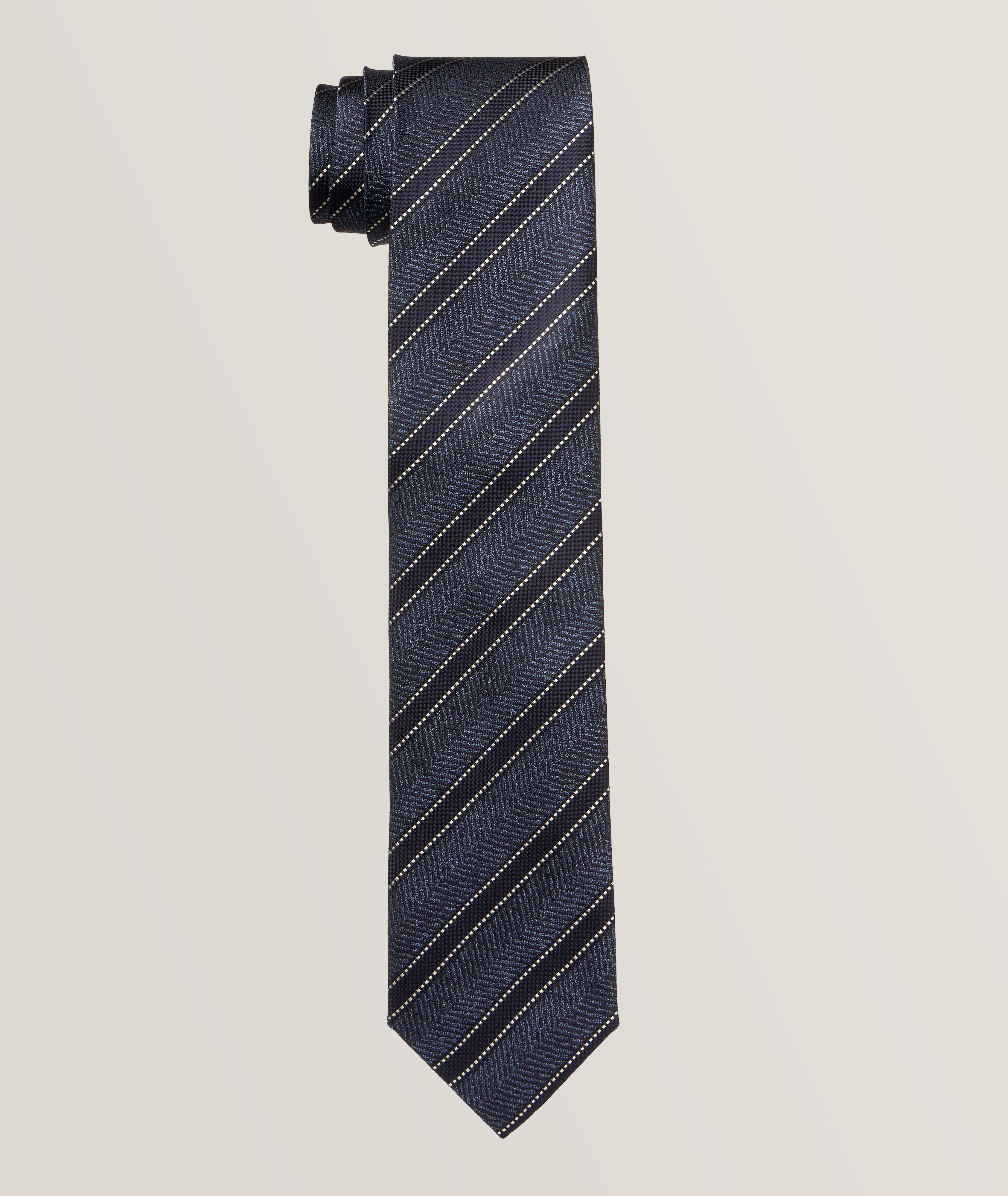 Striped Silk Tie  image 0
