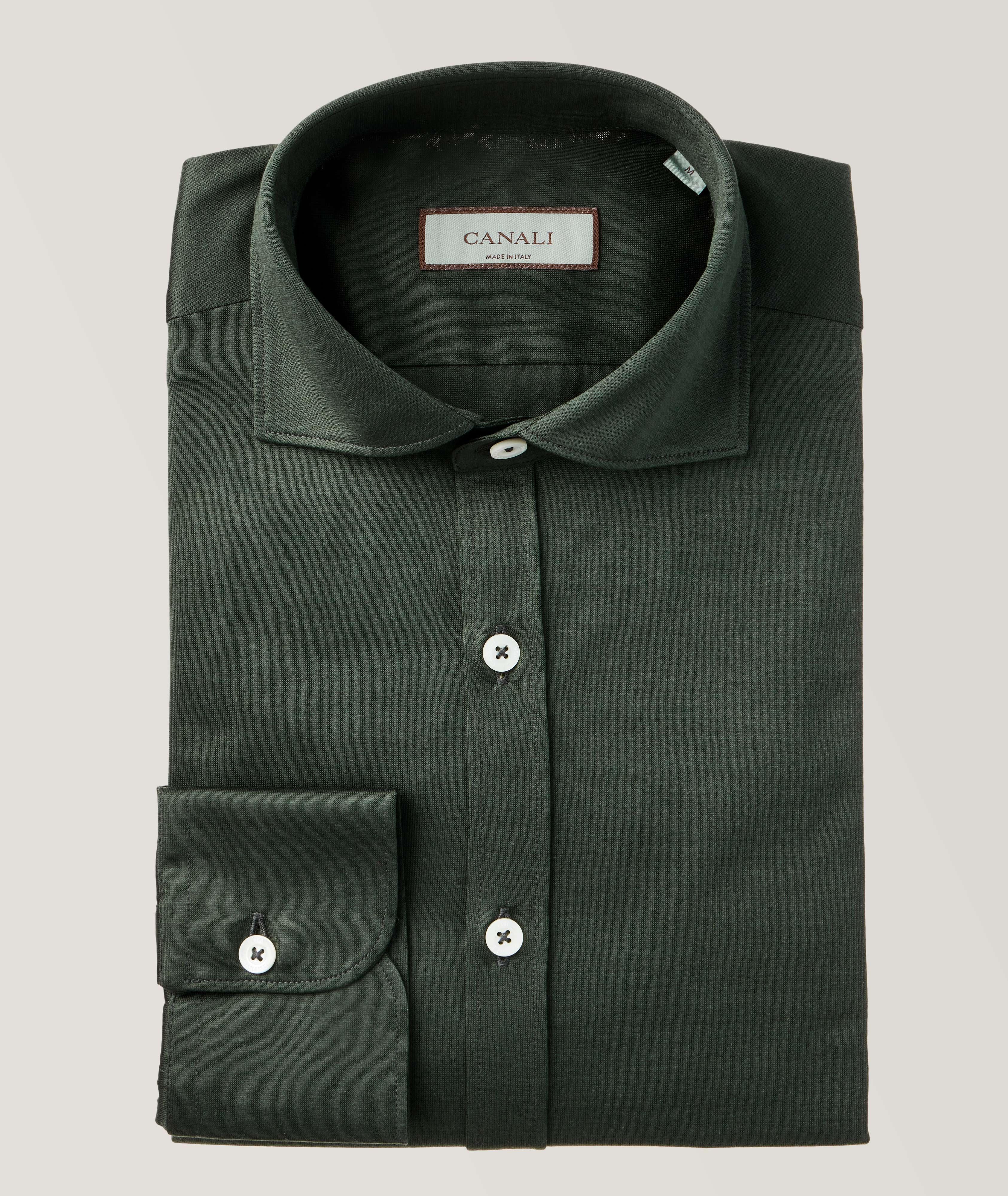 Solid Jersey Cotton Dress Shirt image 0