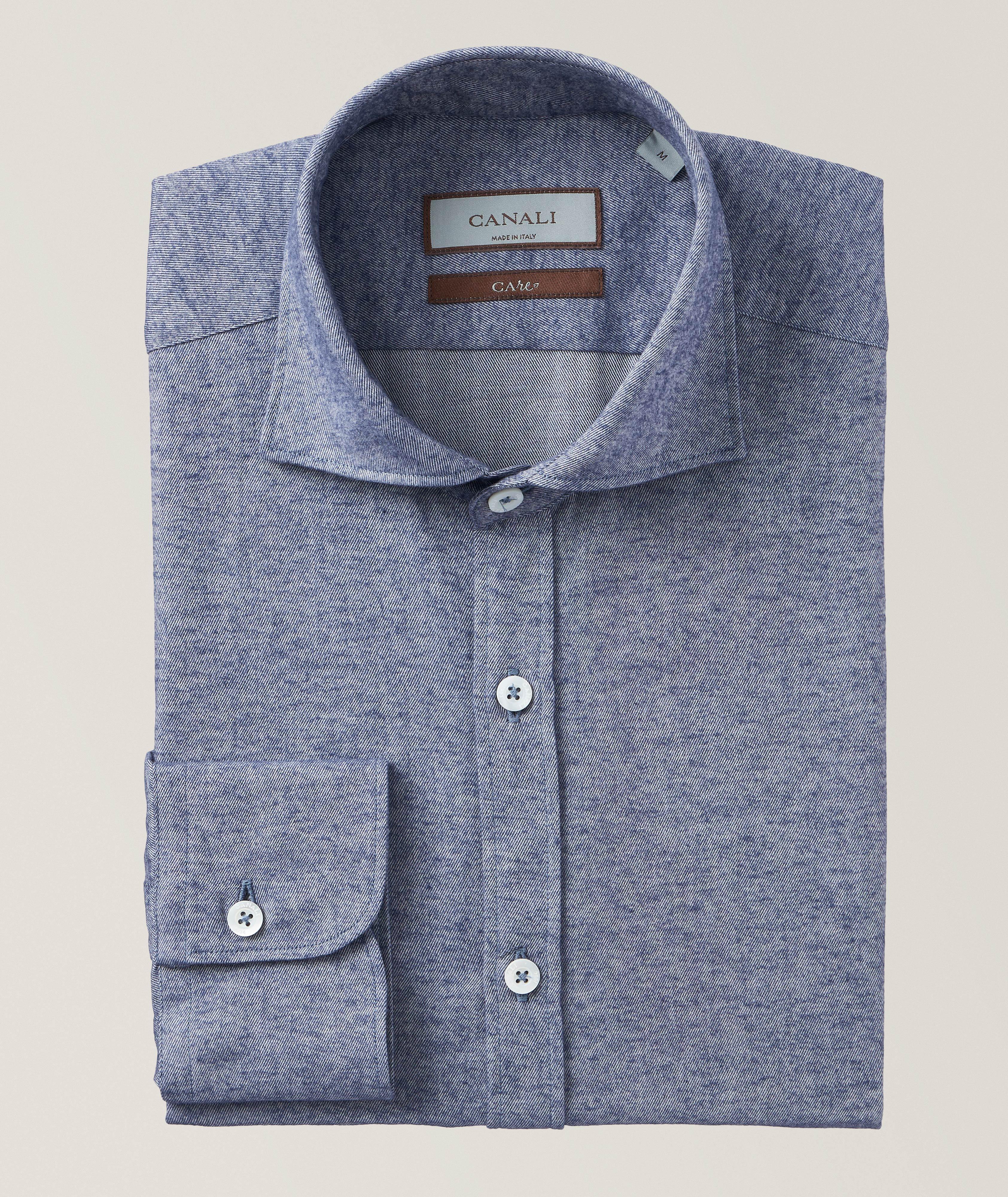 Canali Flannel Cotton Sport Shirt, Sport Shirts