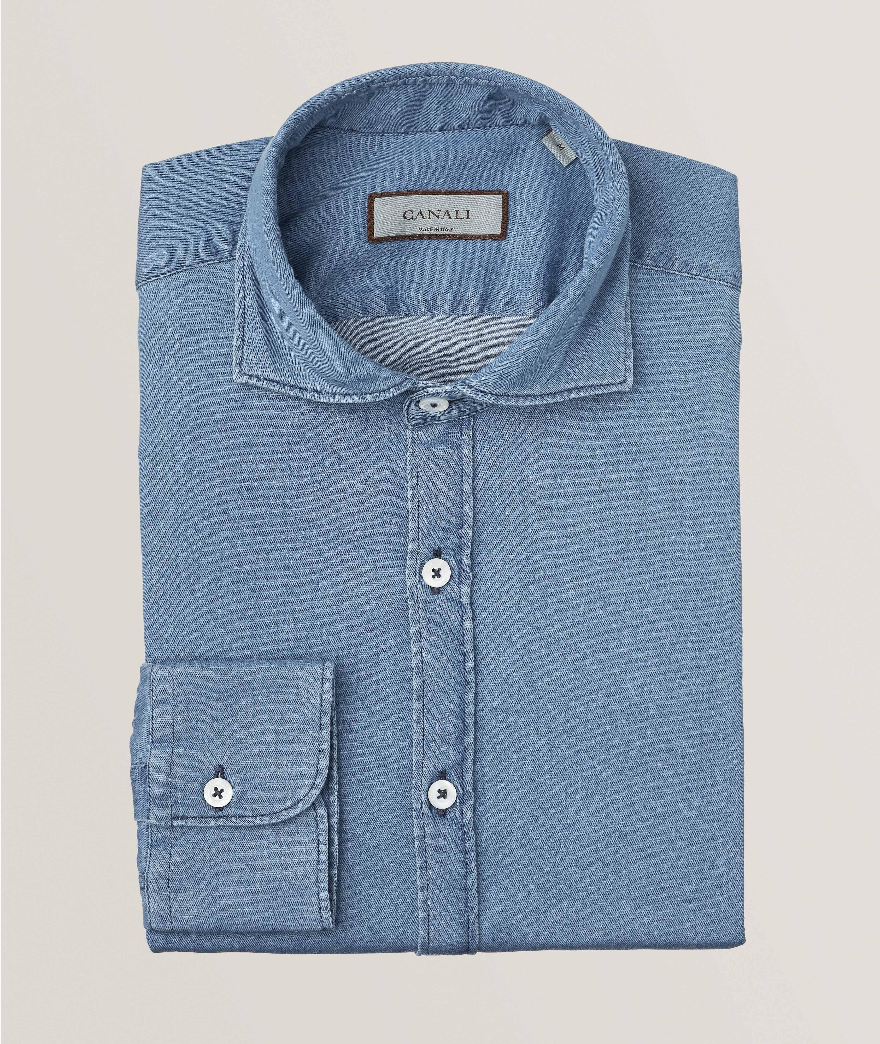 Denim Stretch-Cotton Sport Shirt image 0