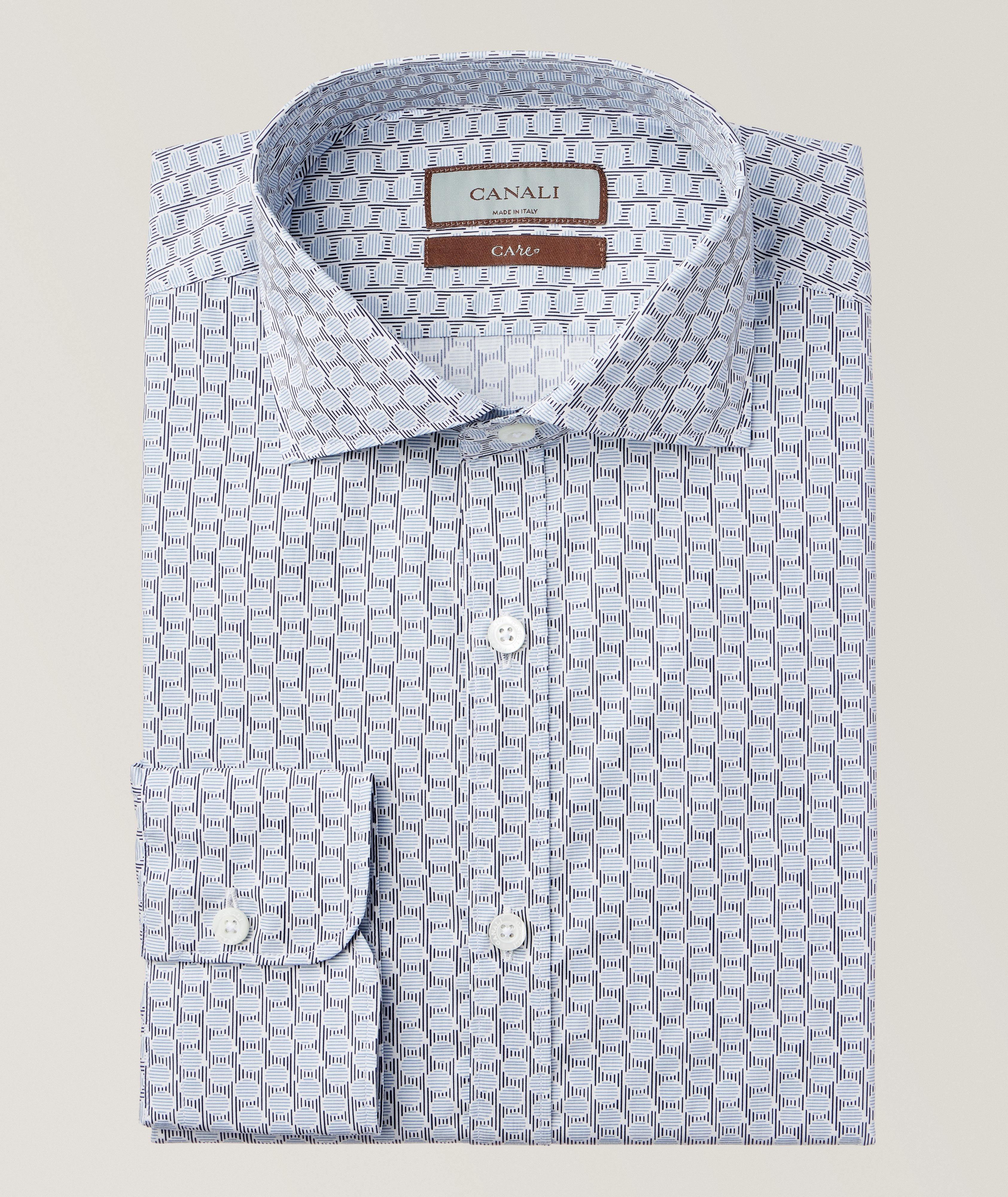 Regular-Fit Geometric Cotton Sport Shirt image 0