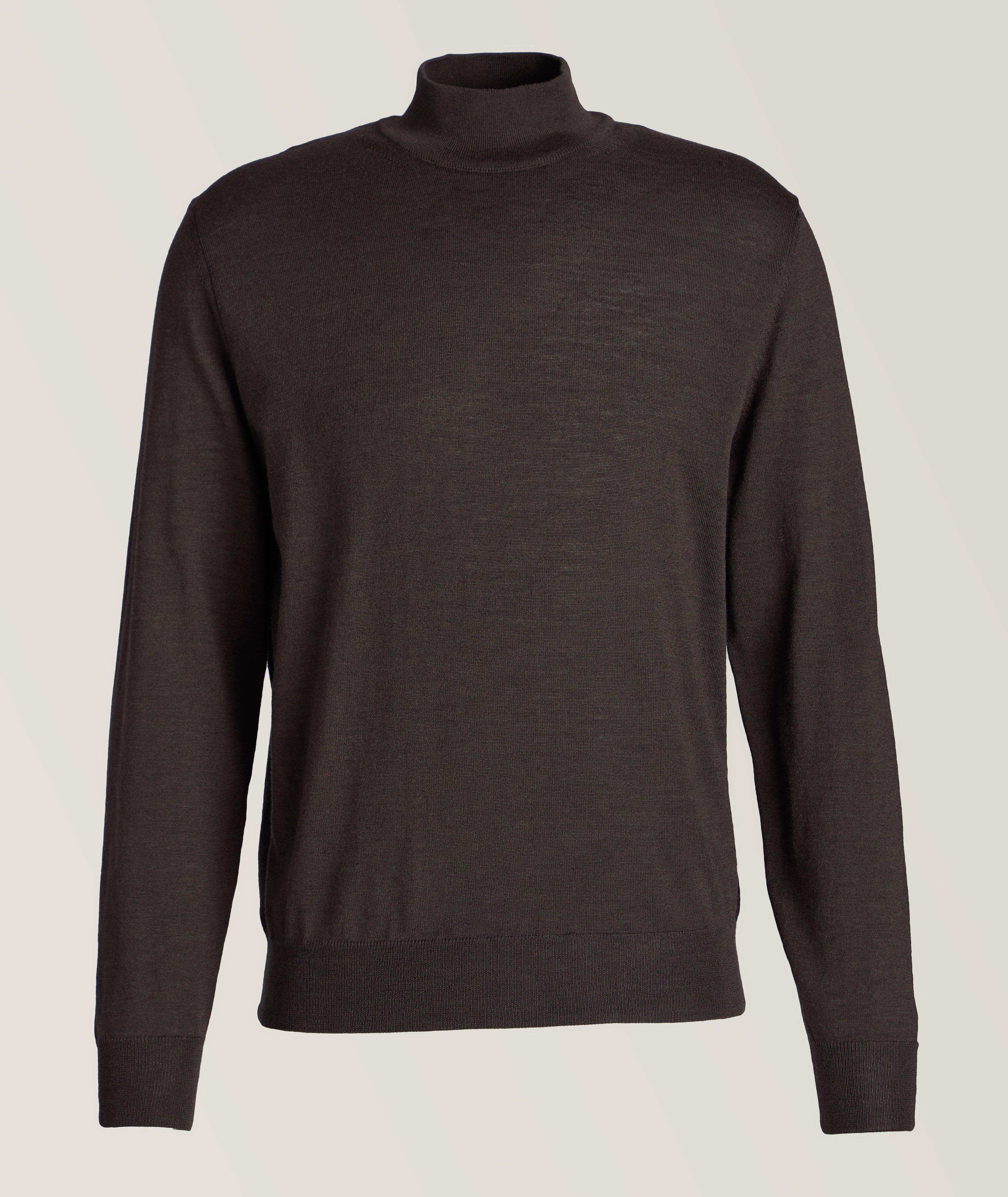 Canali Merino Wool Mock Neck Sweater