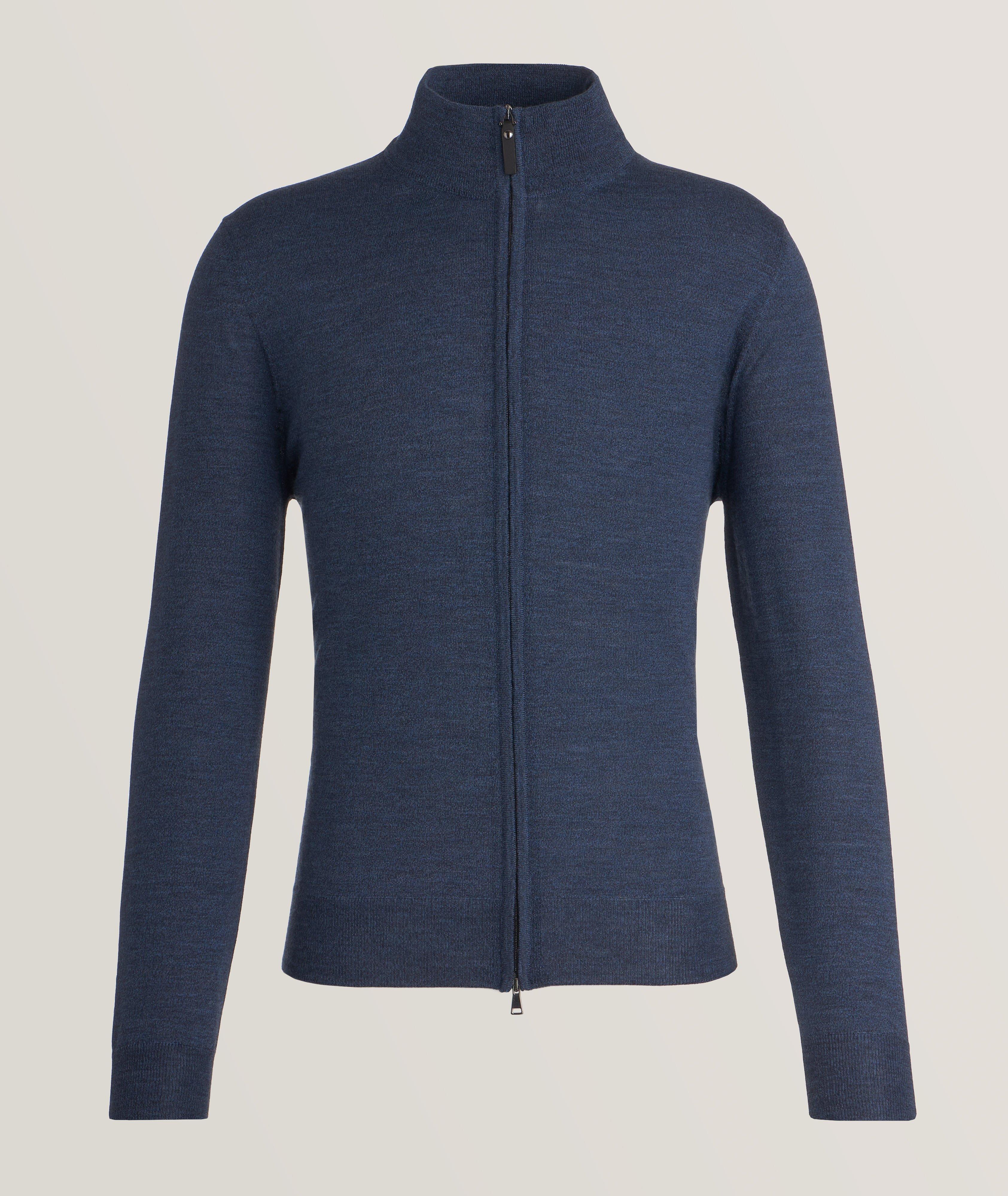 Canali Pull en laine mérinos à col montant