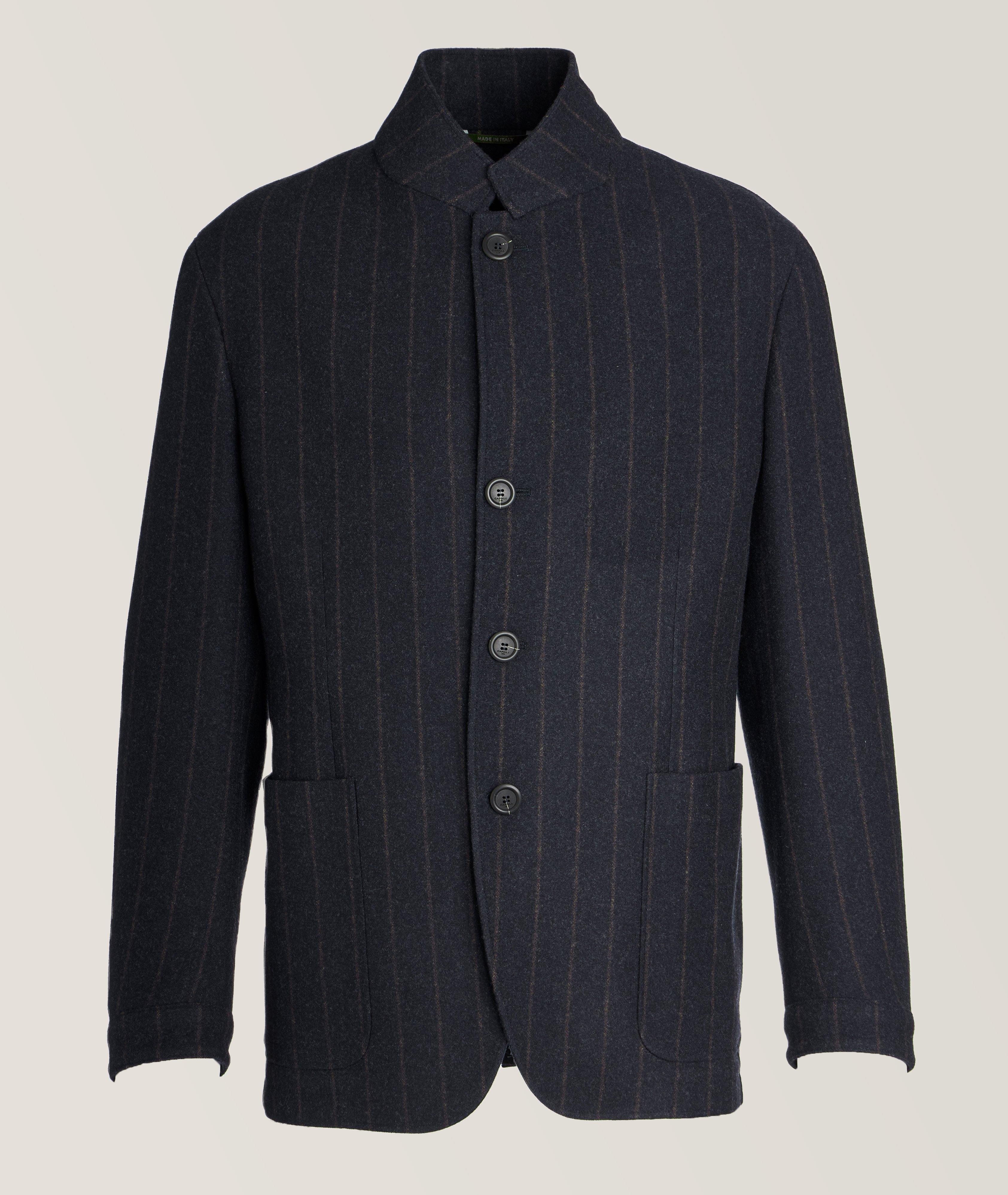 Nuvola Pinestripe Wool-Cashmere Coat image 0