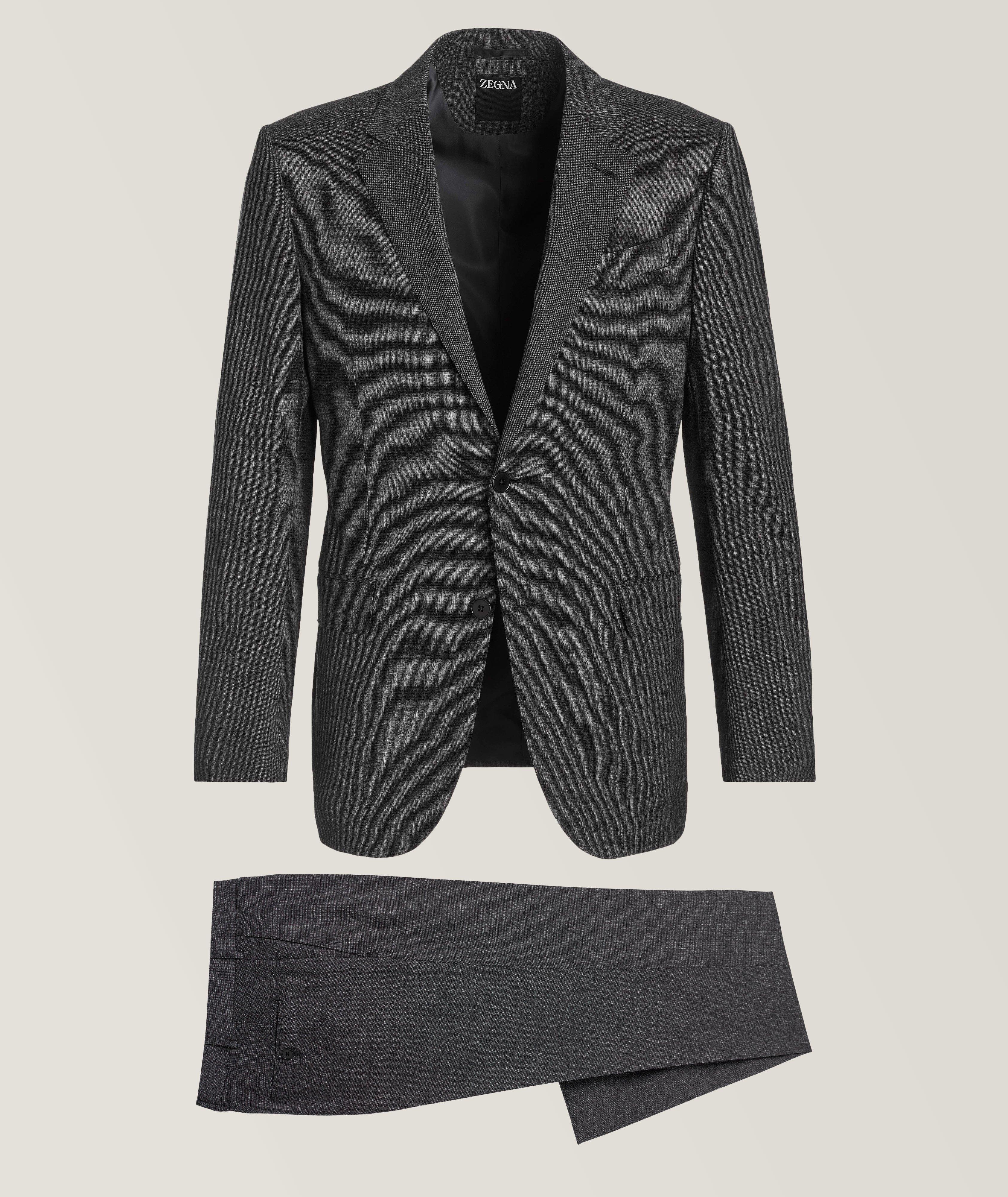 Zegna Mélange Stretch-Wool Sartorial Suit