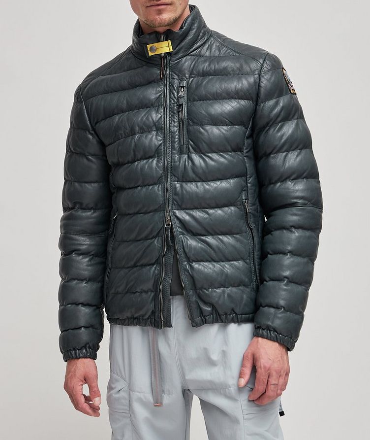 Ernie Quilted Leather Bomber Jacket image 1