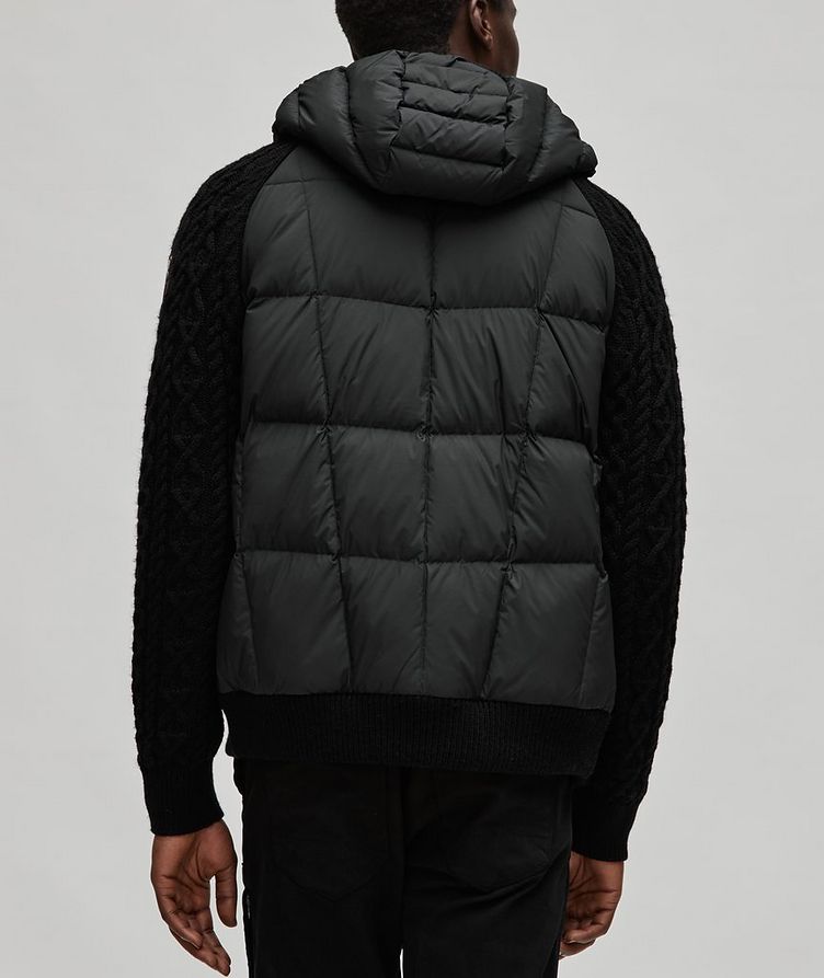 Cable-Knit Hooded Puffer Jacket image 2