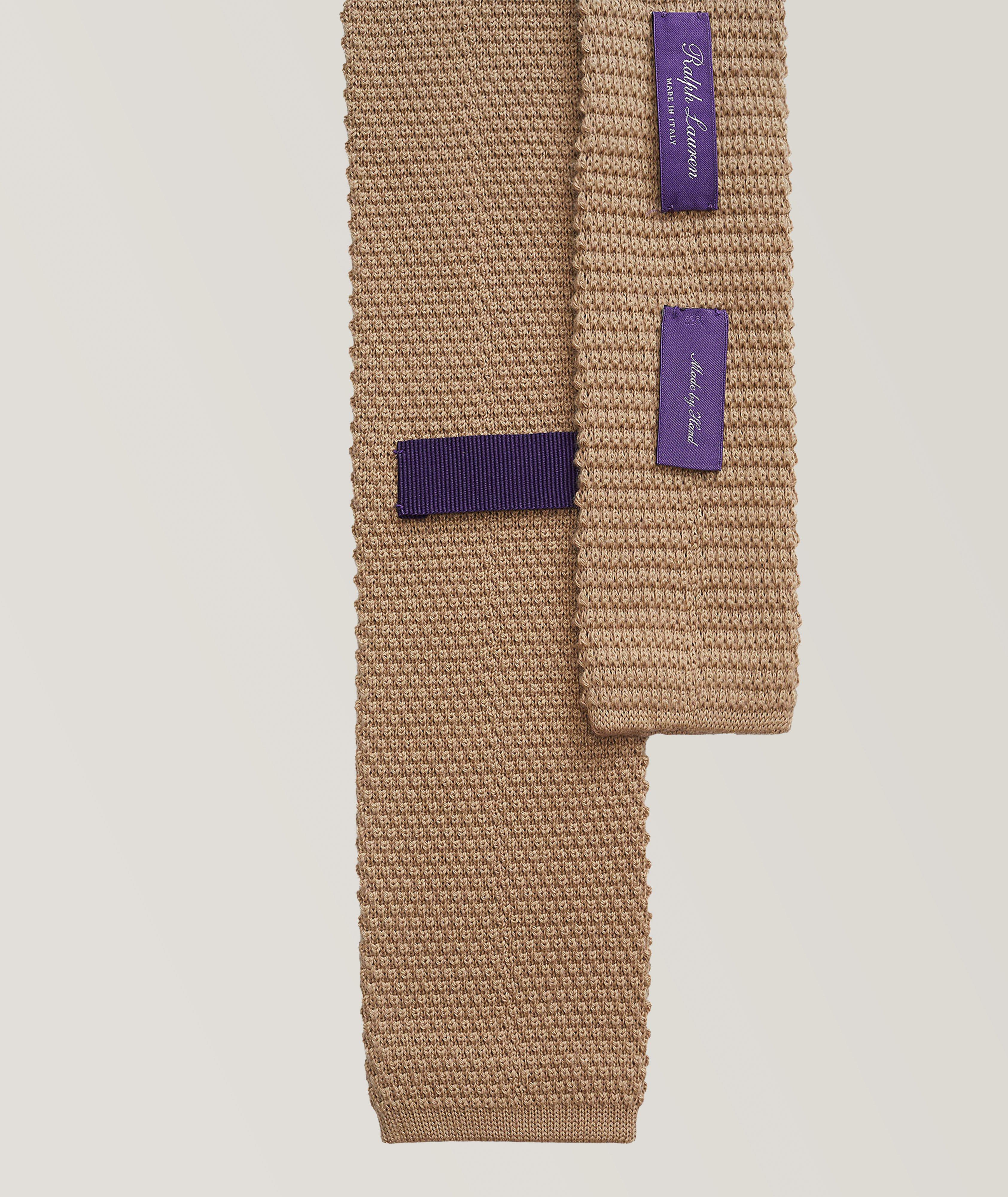 Woven Cotton-Cashmere Knit Tie image 1