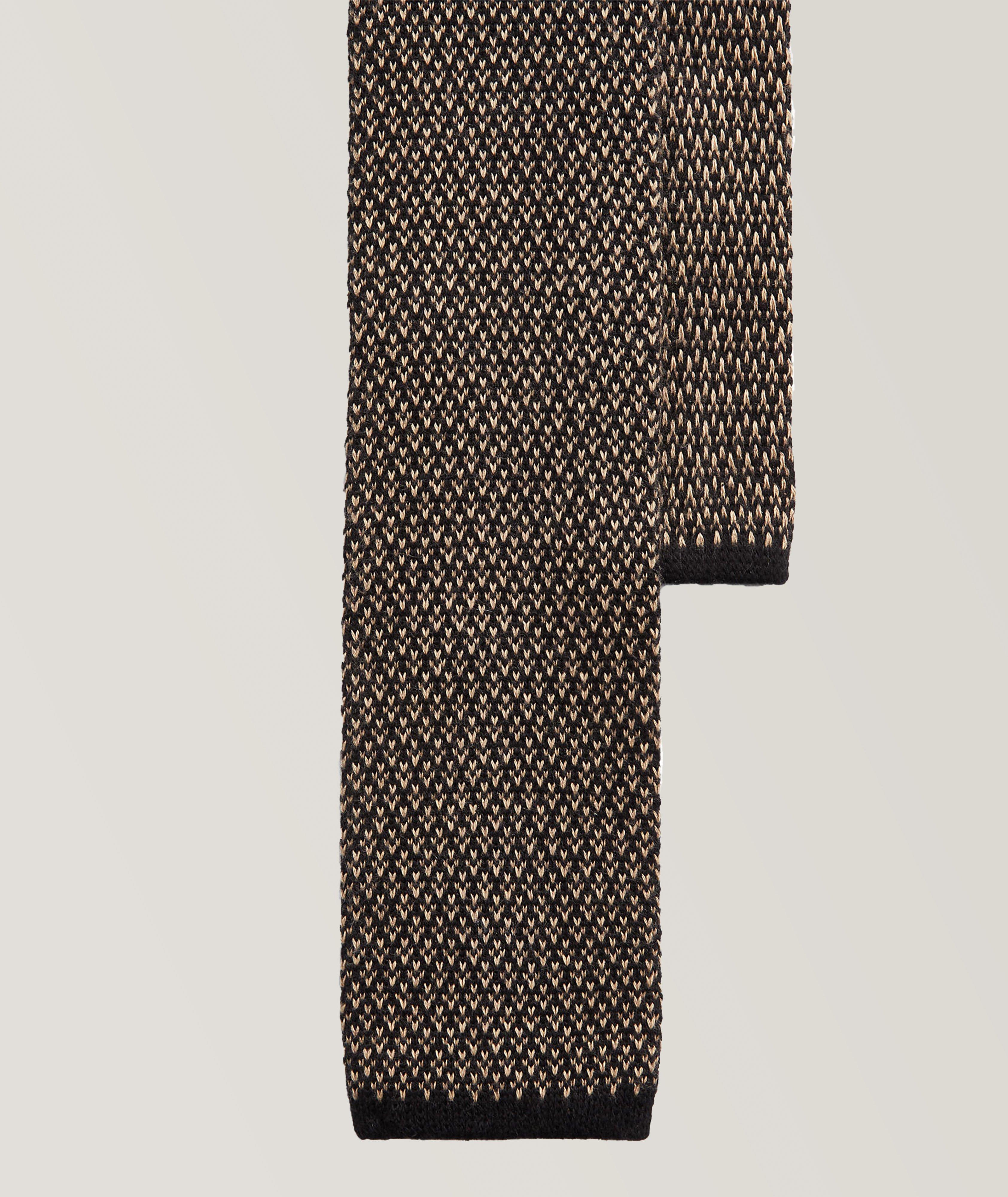 Birdseye Cotton-Cashmere Knit Tie image 0
