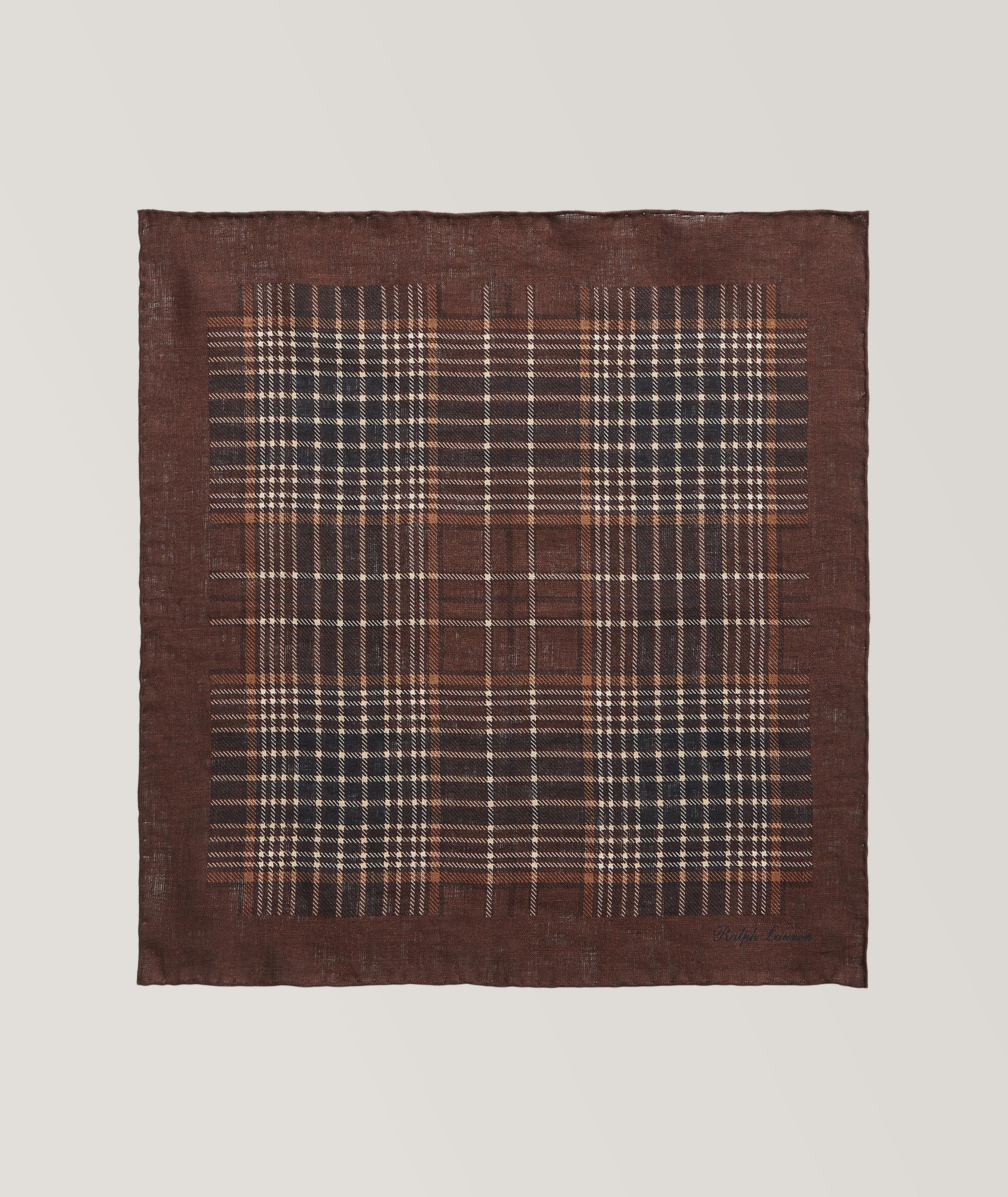 Plaid Linen Pocket Square image 0