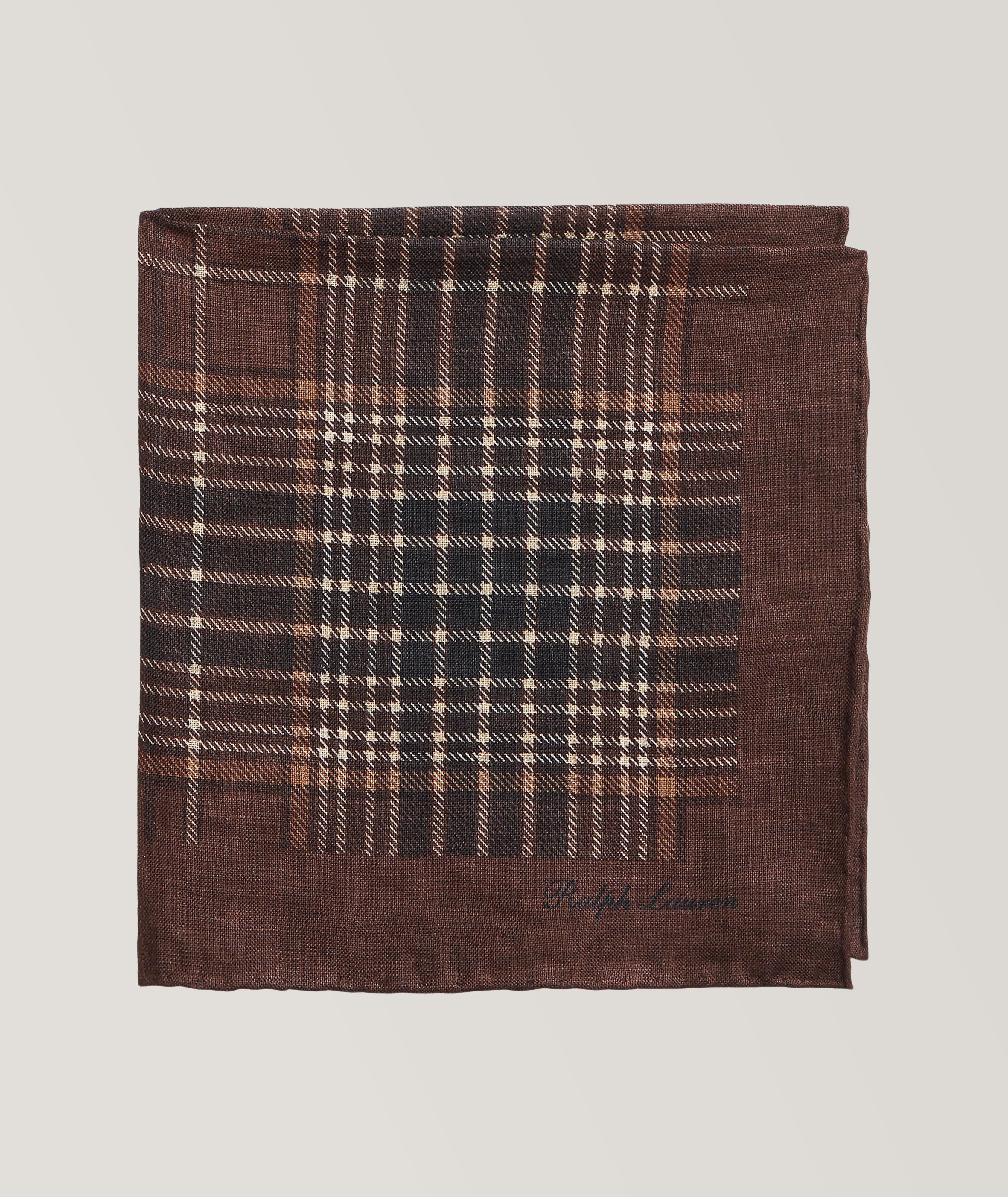 Plaid Linen Pocket Square image 1