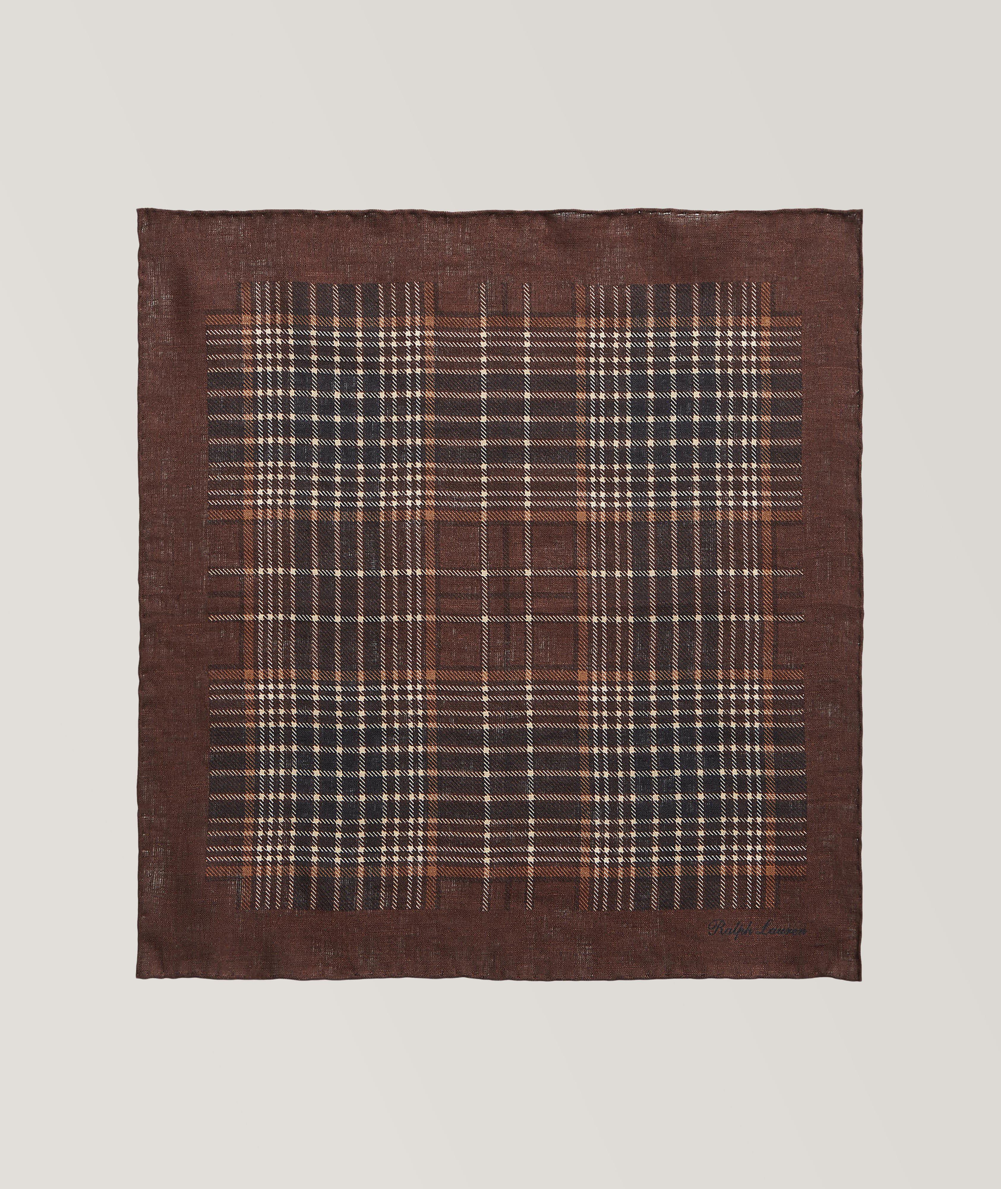 Plaid Linen Pocket Square image 0
