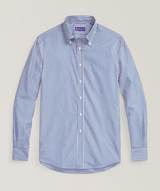 Ralph Lauren Purple Label Bengal Stripe Poplin Cotton Sport Shirt