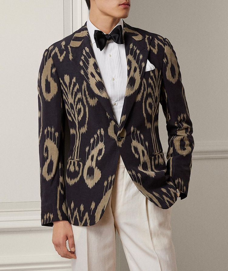 Kent Ikat-Pattern Tuxedo Jacket  image 1