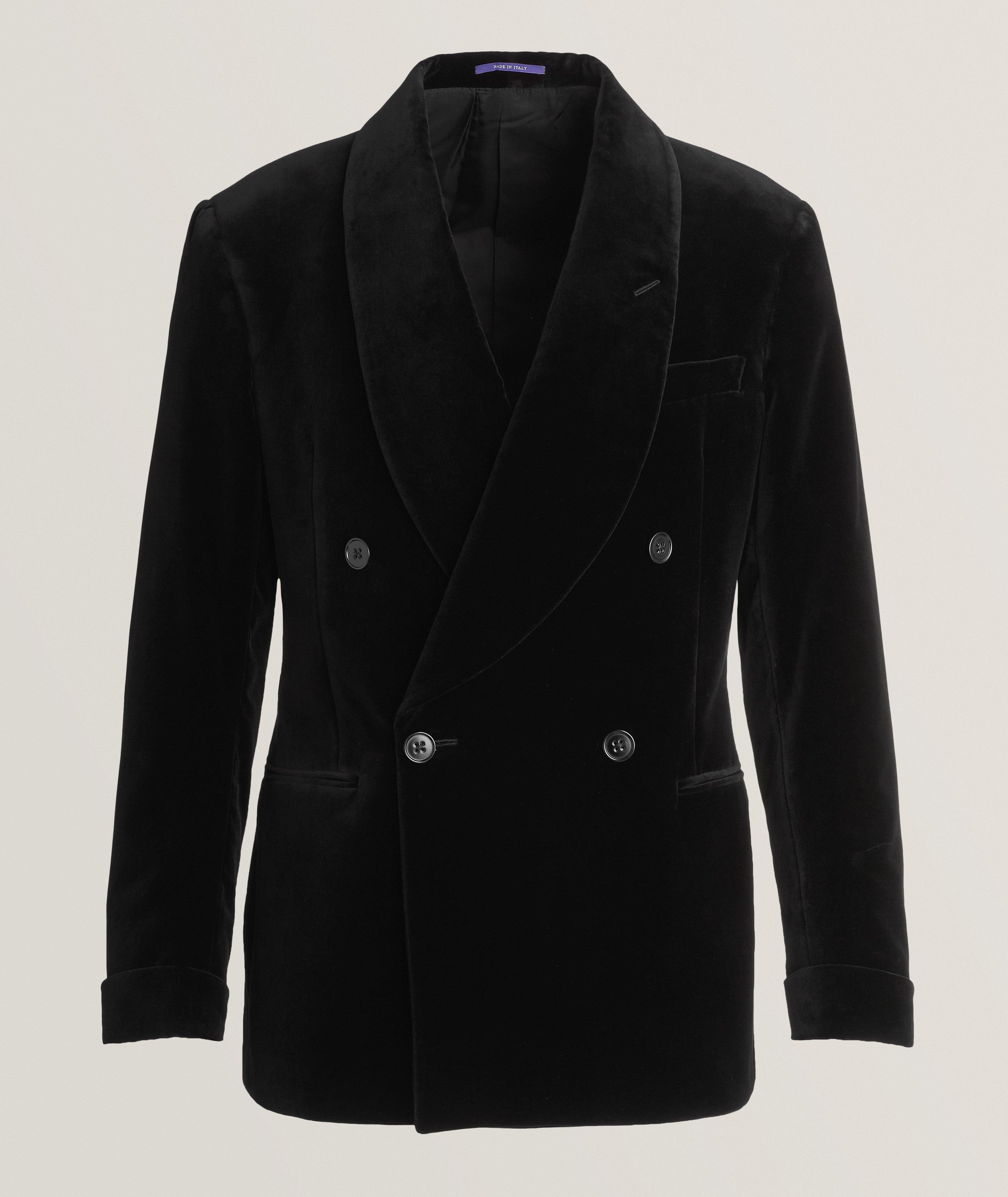 Double-Breasted Velvet Cocktail Jacket  image 0