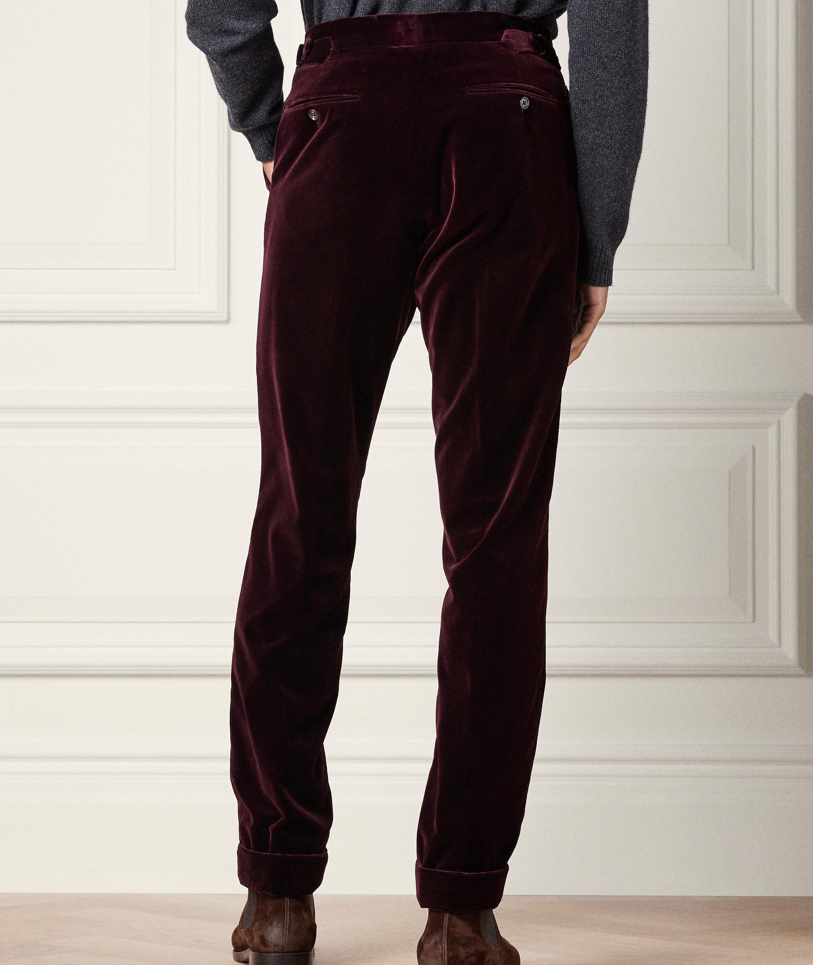 Mens velvet pants on sale cheap