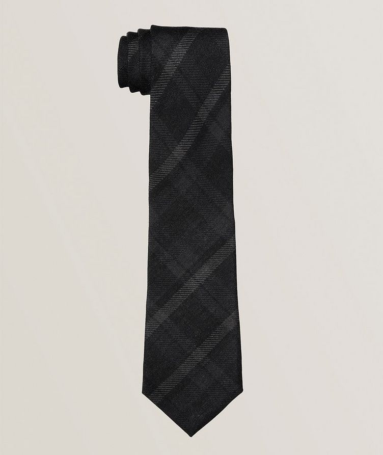 Tonal Plaid Cashmere-Silk Tie  image 0