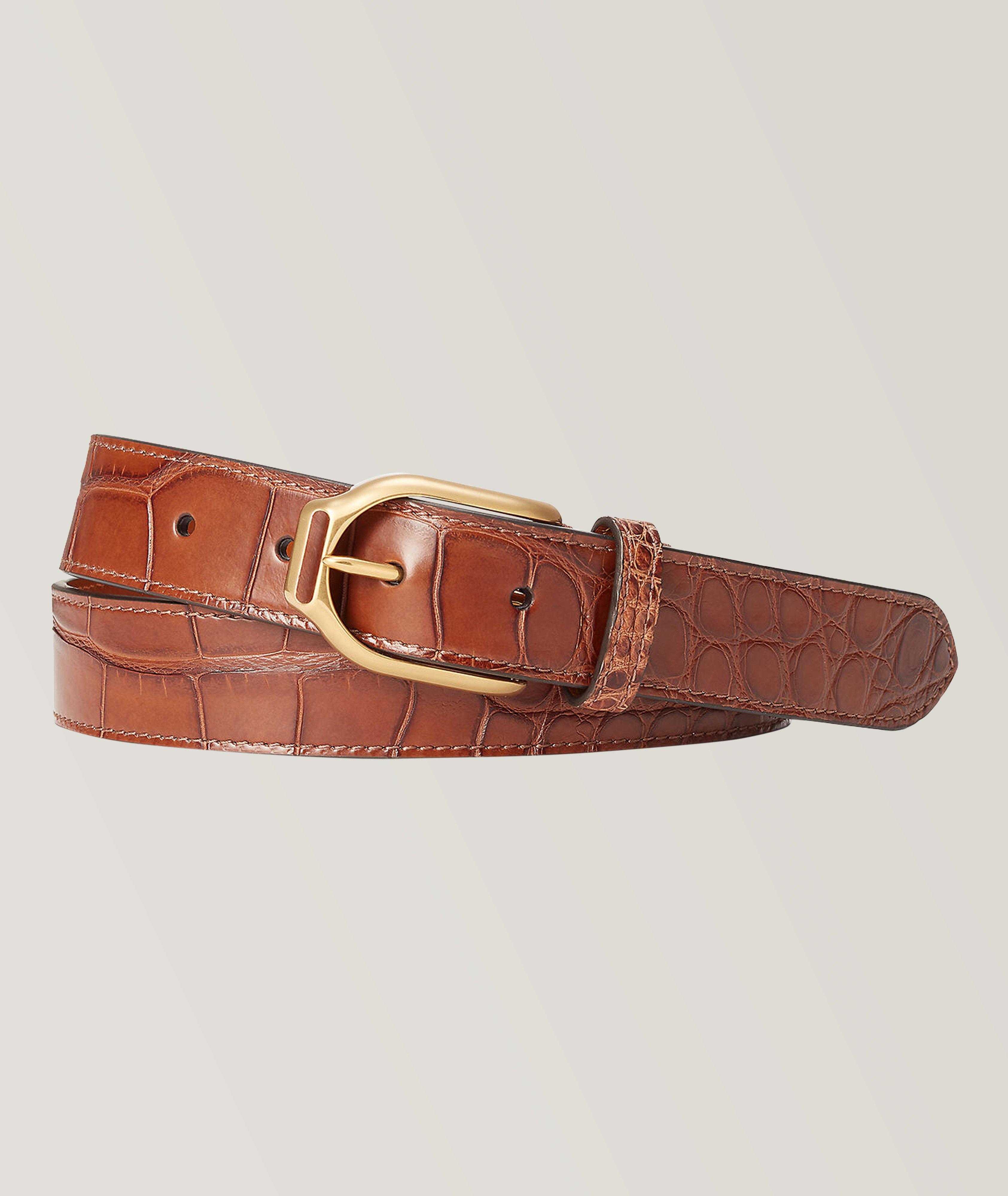 Ralph Lauren Purple Label Wellington Leather Belt | Belts | Harry