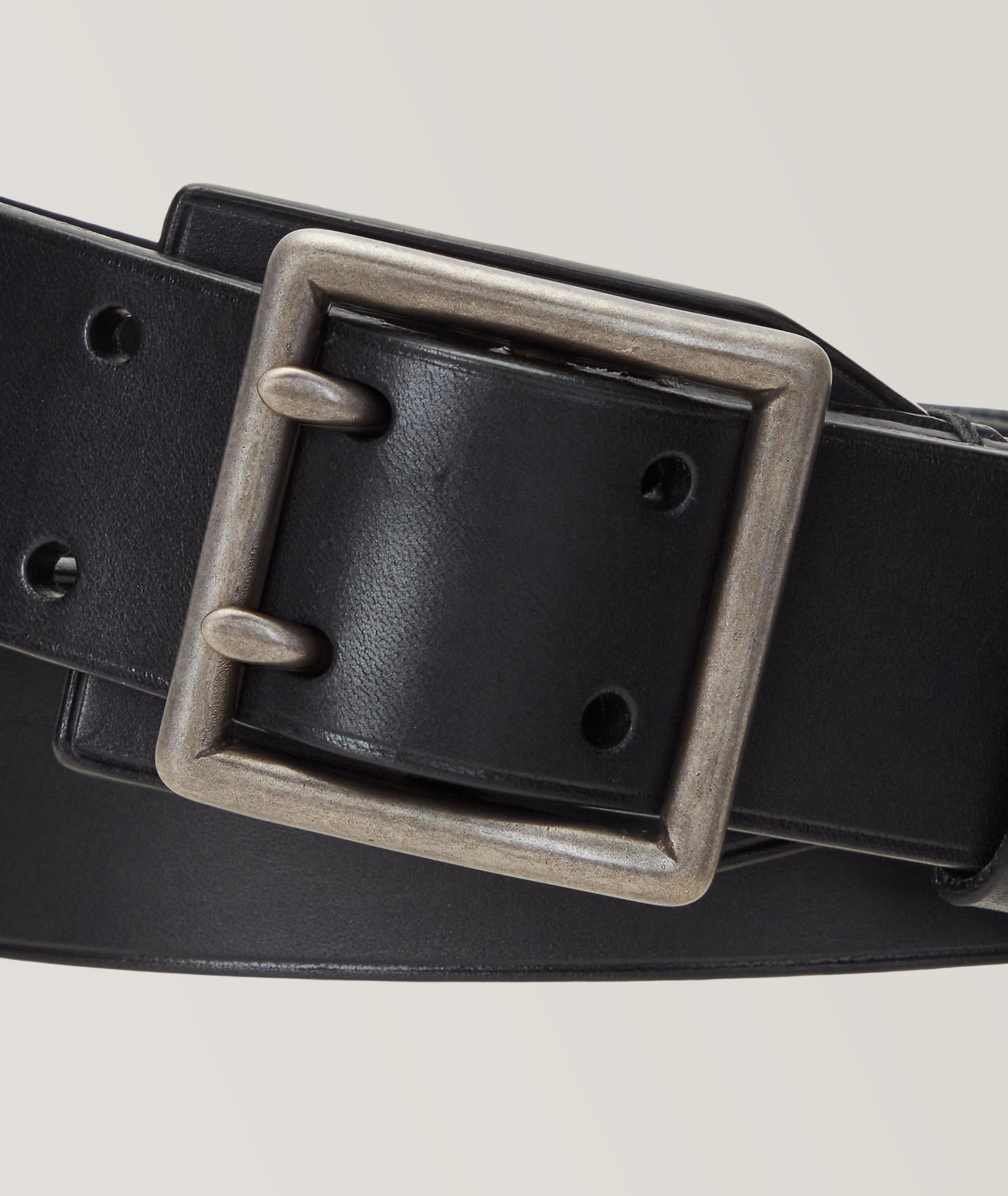 Ceinture en cuir à deux ardillons image 1