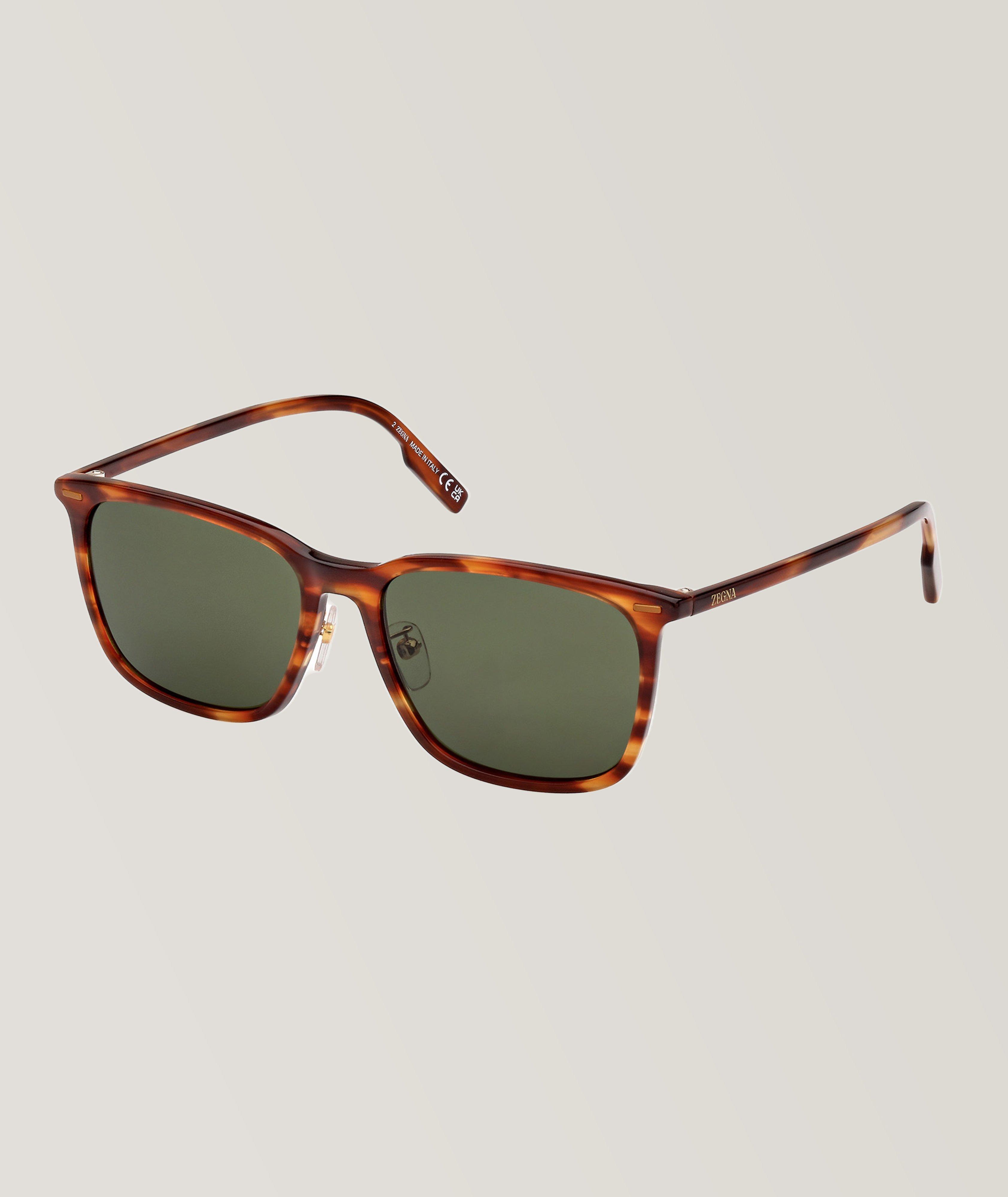 Zegna Full-Rimmed Rectangular Frame Sunglasses
