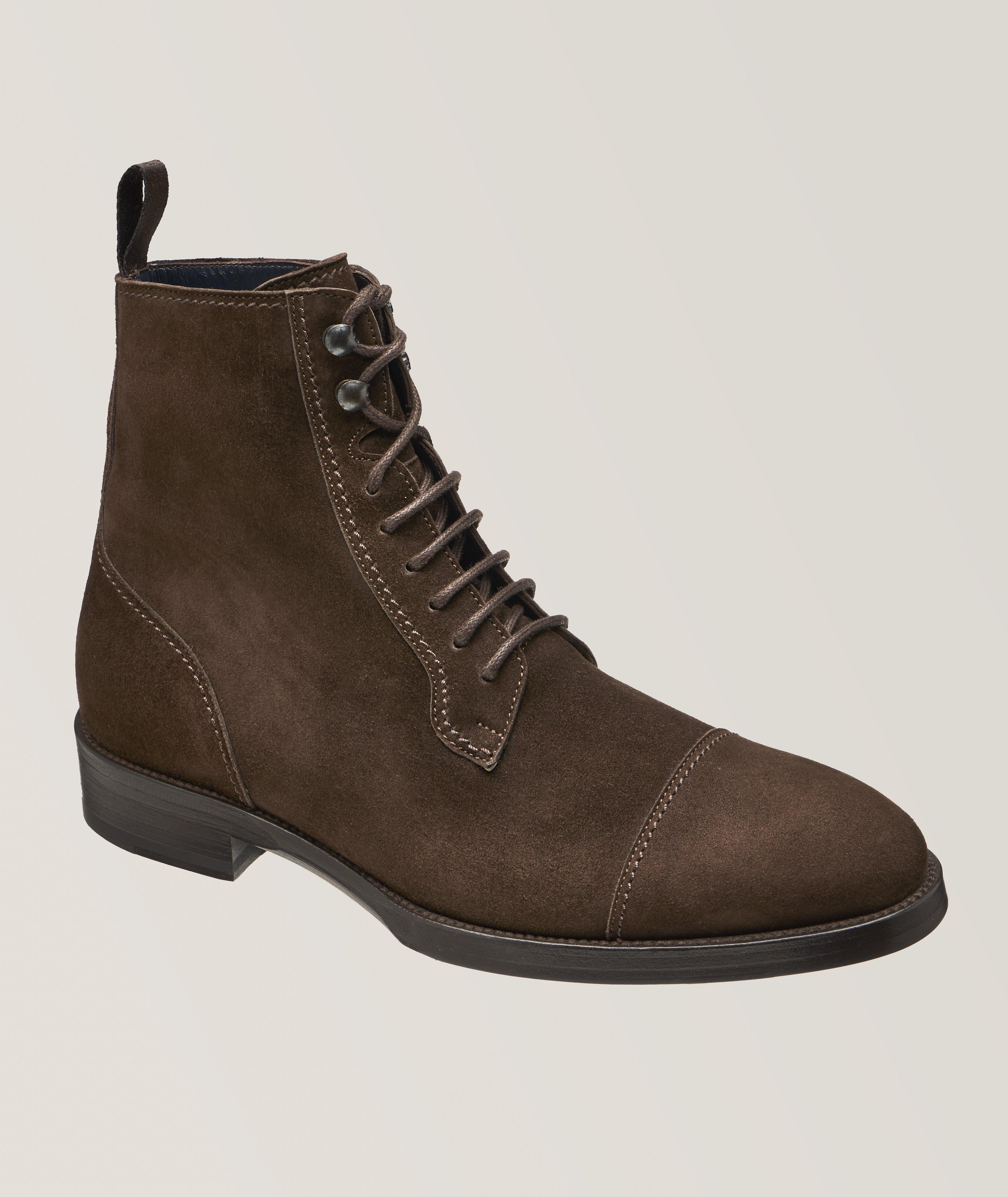 Suede cap cheap toe boots