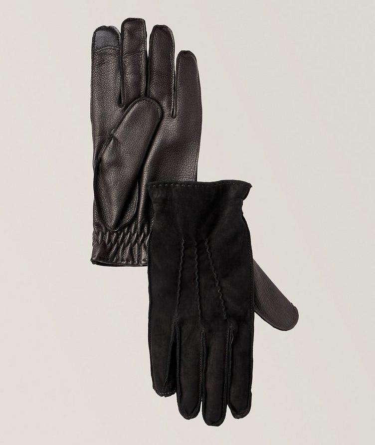 Suede Leather Cashmere Gloves image 0