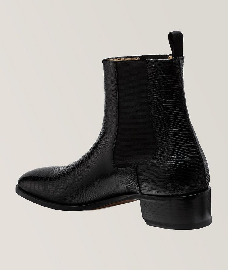 Alec Textured Leather Cuban Heel Chelsea Boots image 1