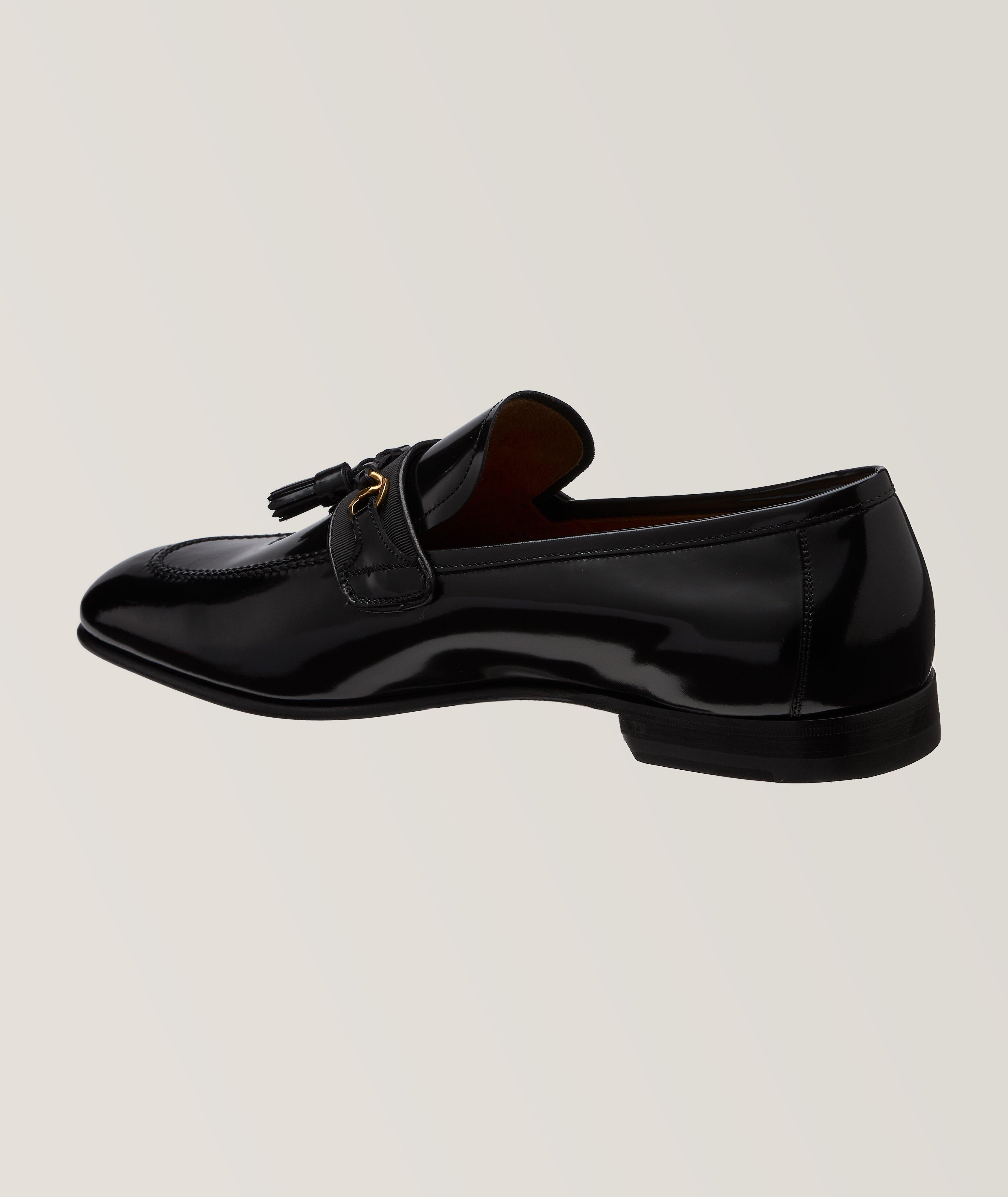 Patent leather loafers with on sale tassels