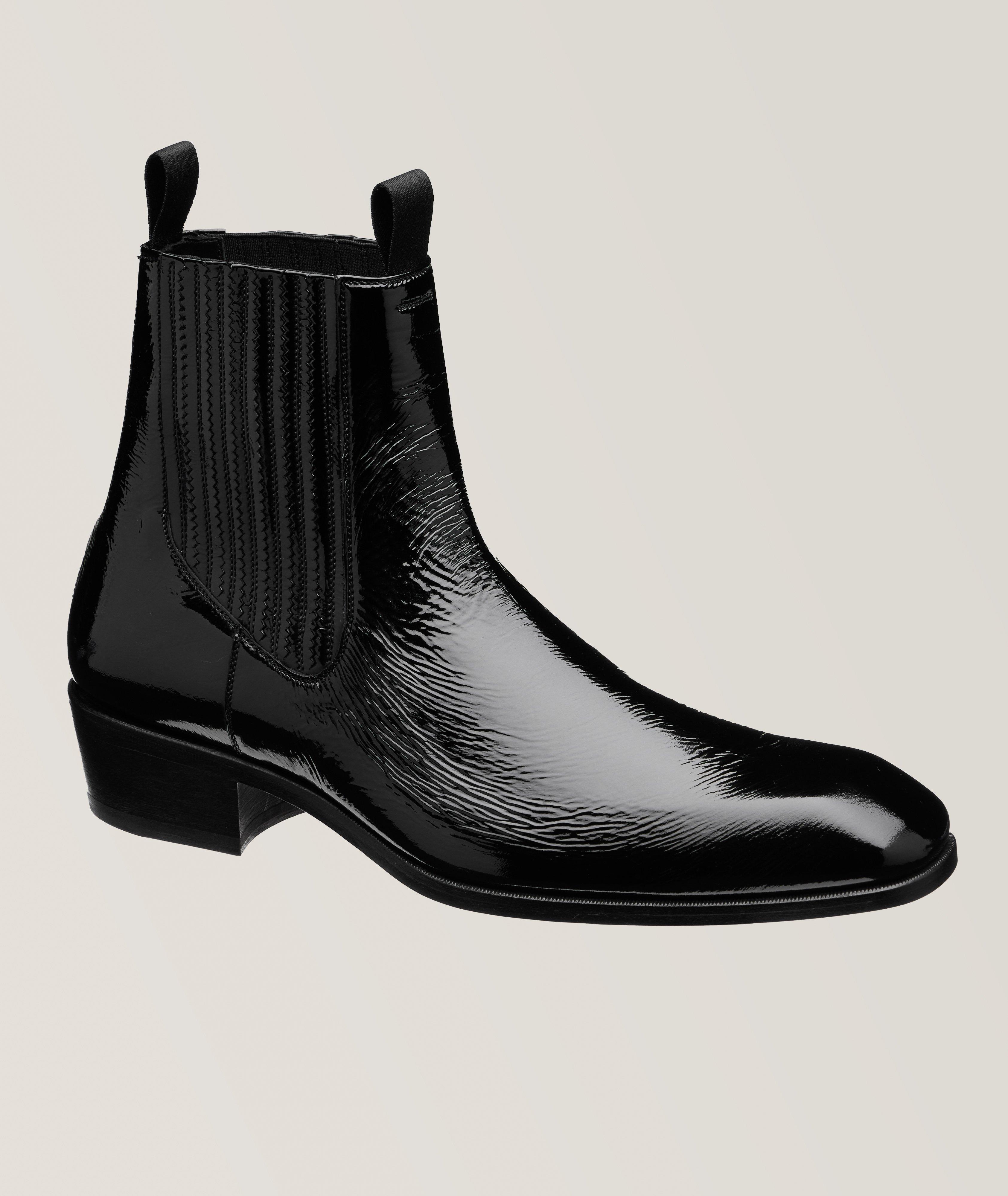 TOM FORD Botte de style Chelsea en cuir de veau texturé